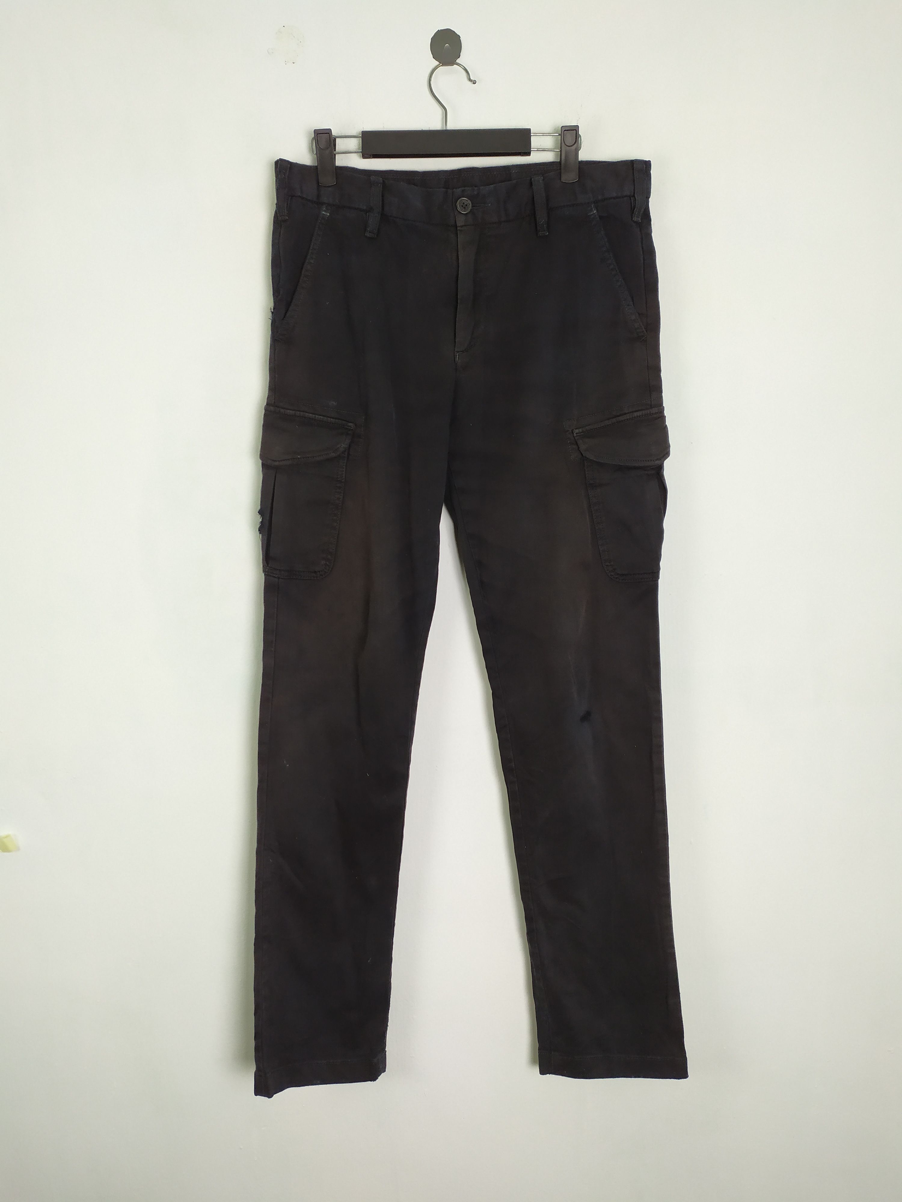 Japanese Brand × Vintage VINTAGE JAPANESE FADED BLACK CARGO PANTS DAMAGE KNEE Size US 31 - 1 Thumbnail