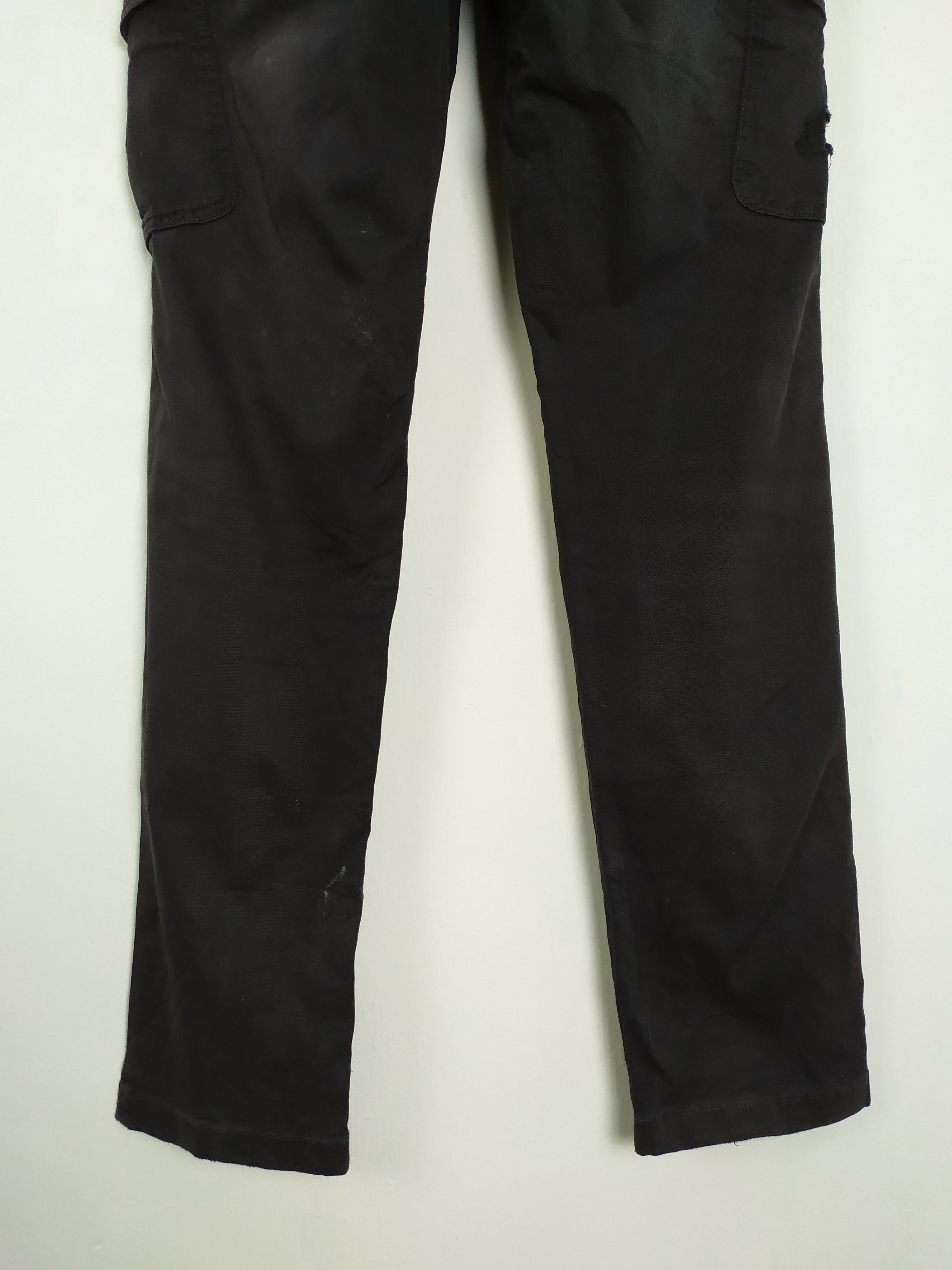 Japanese Brand × Vintage VINTAGE JAPANESE FADED BLACK CARGO PANTS DAMAGE KNEE Size US 31 - 11 Thumbnail