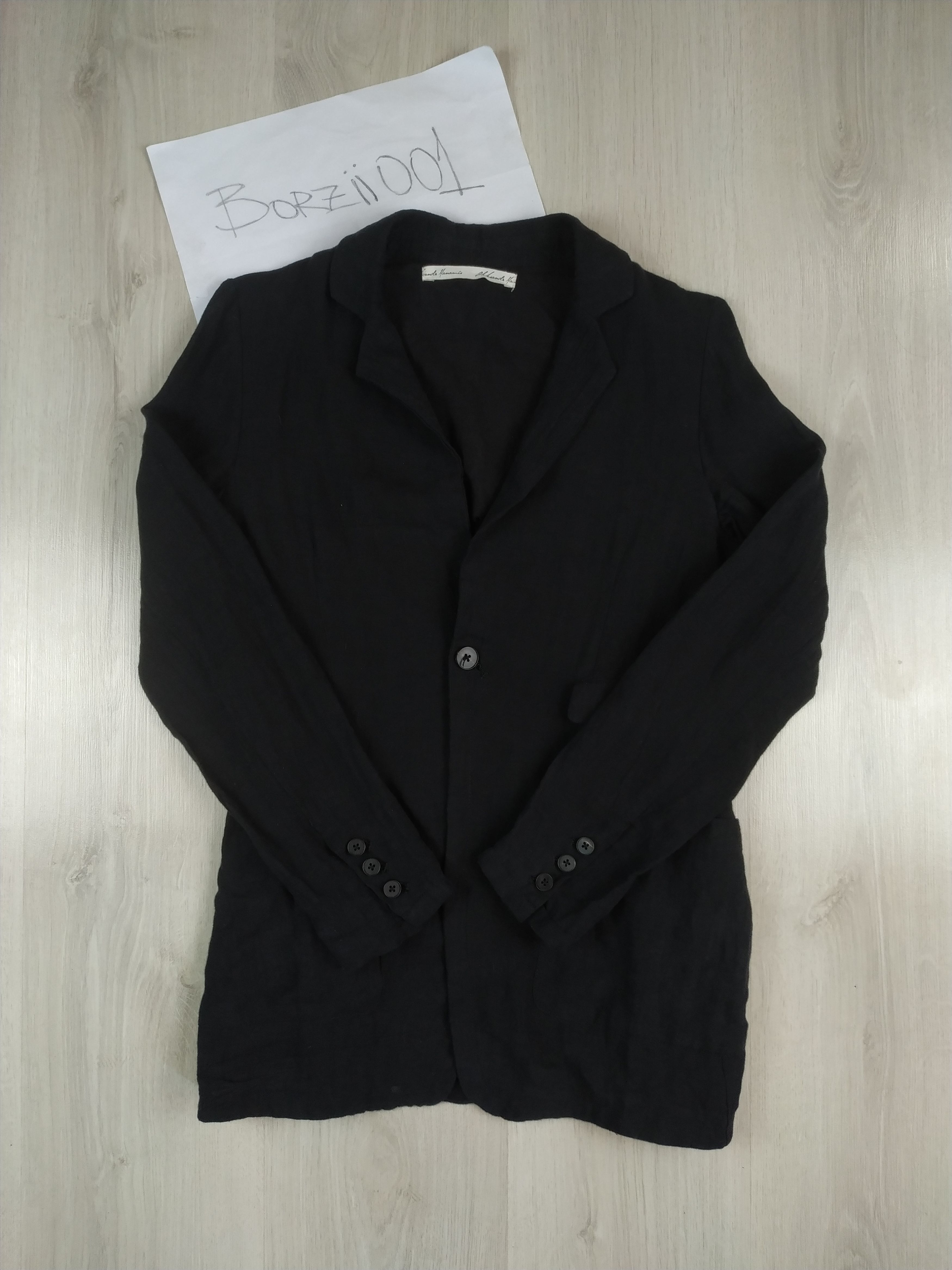 Pre-owned Aleksandr Manamis X Avant Garde Light Weight Linen Blazer Jacket In Black