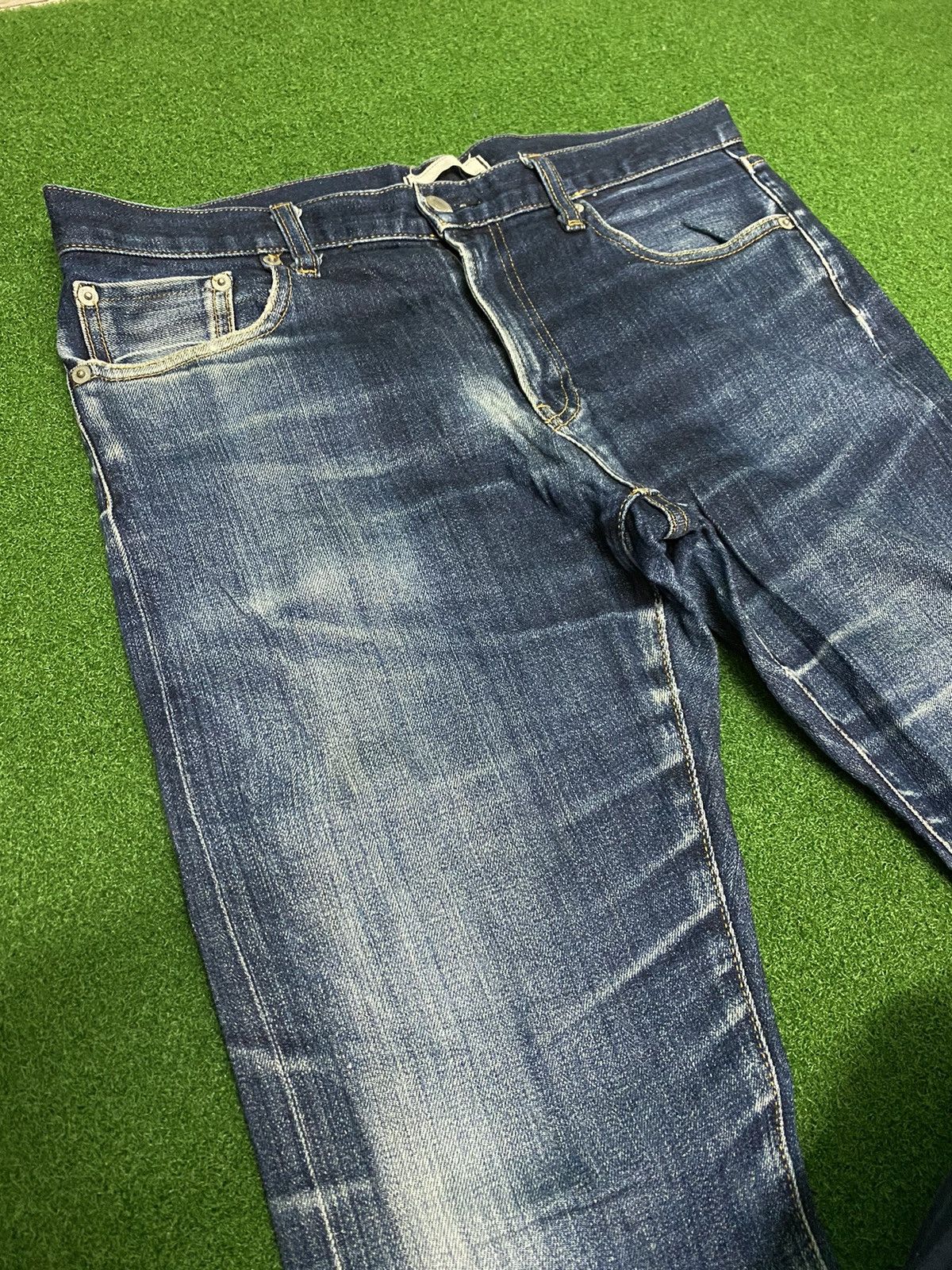 Japanese Brand DISTRESSED UNIQLO SELVAGE DENIM Size US 32 / EU 48 - 5 Thumbnail