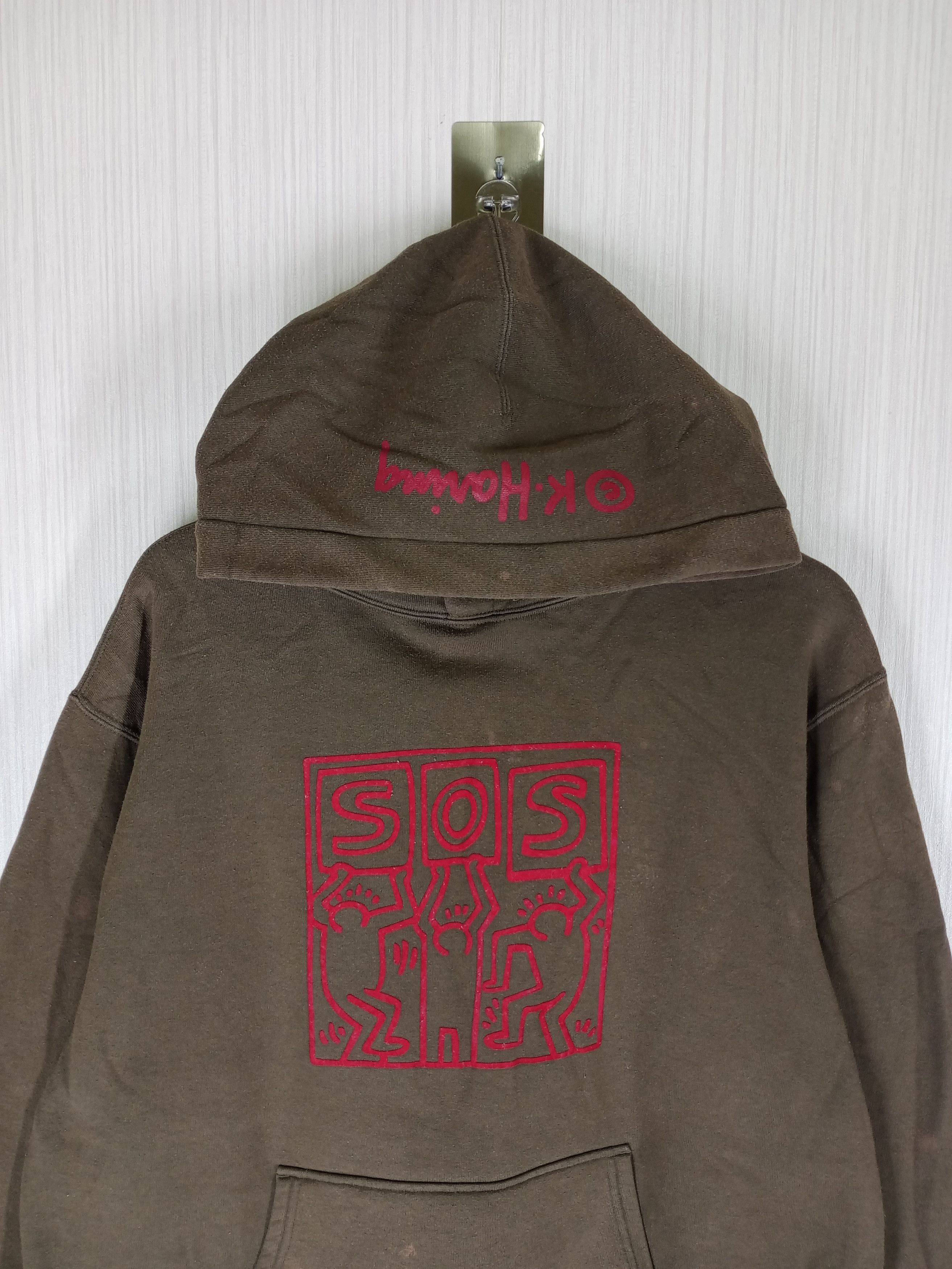 Keith Haring Vintage Keith Haring SOS Pop Art Hoodie Distressed Size US L / EU 52-54 / 3 - 2 Thumbnail