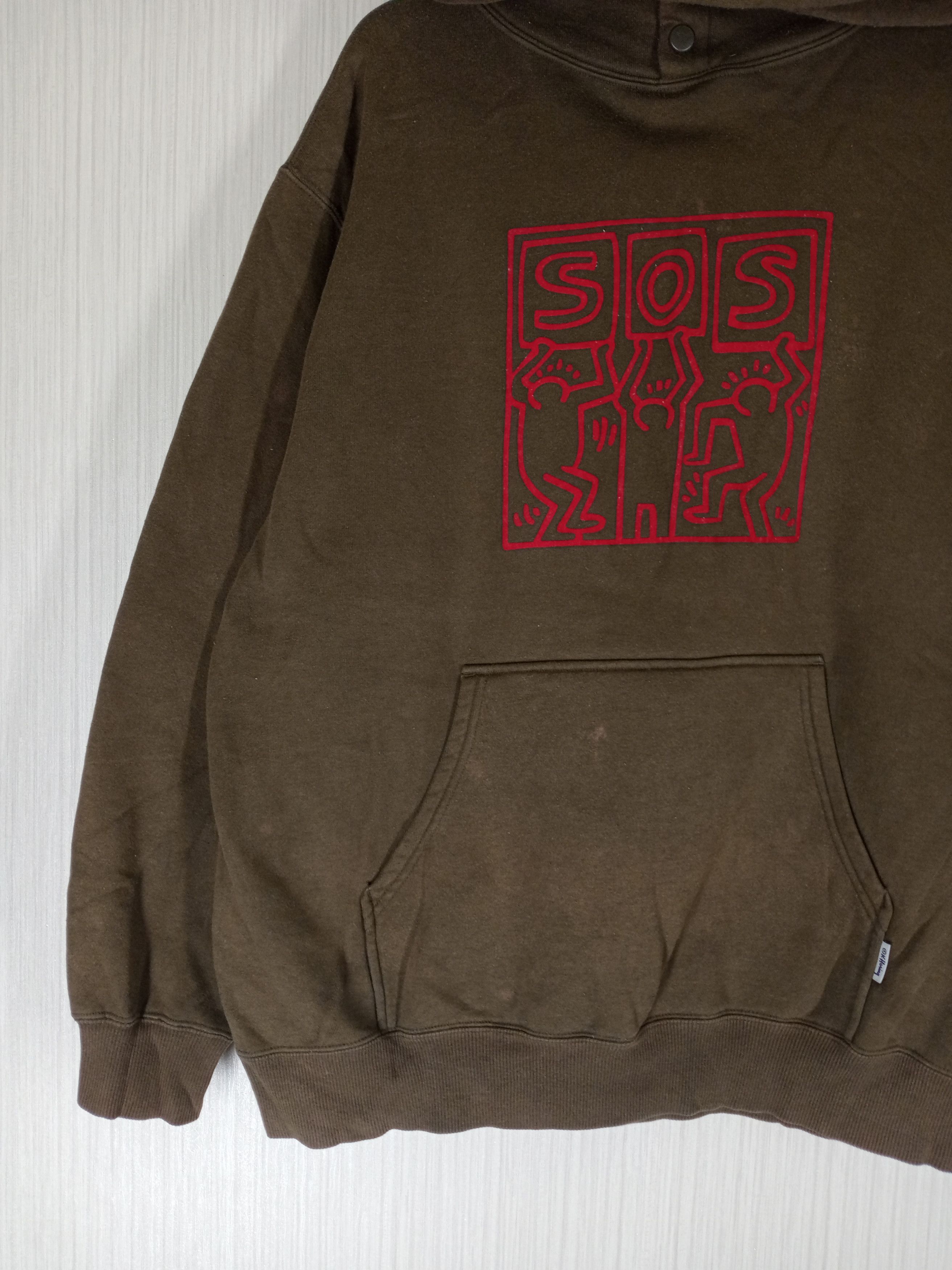 Keith Haring Vintage Keith Haring SOS Pop Art Hoodie Distressed Size US L / EU 52-54 / 3 - 4 Thumbnail