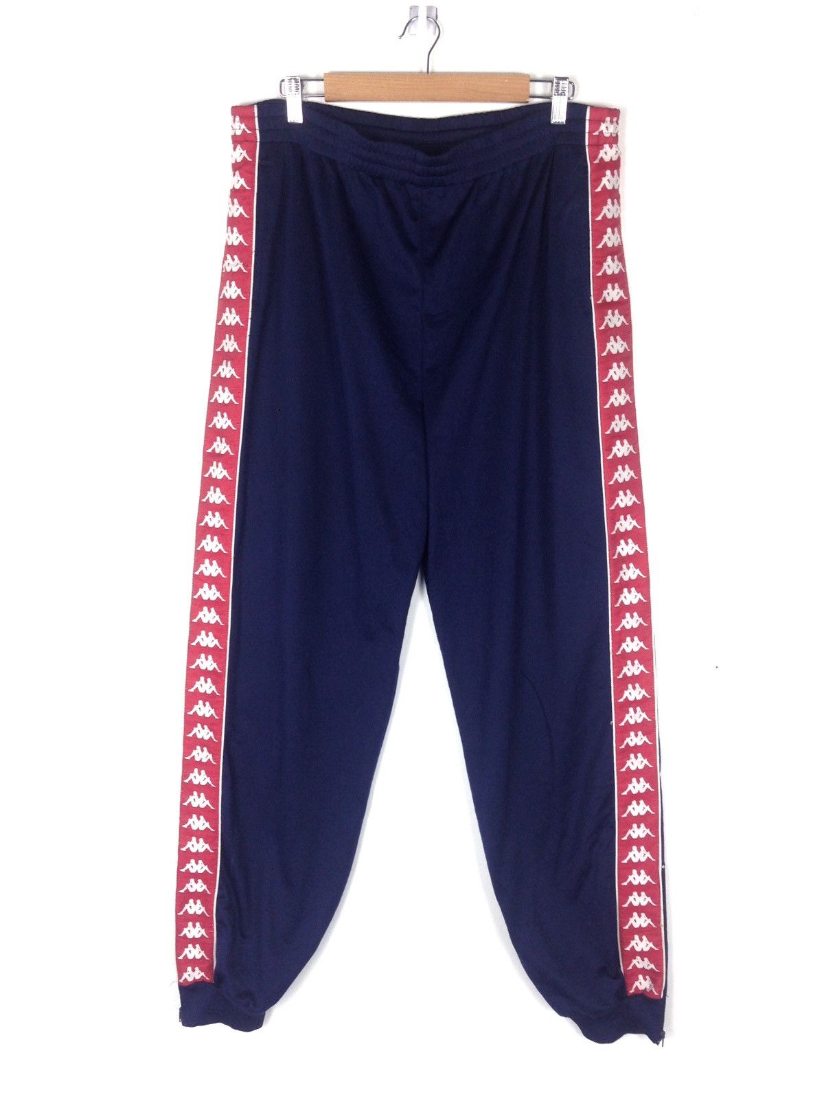 image of Kappa Side Tape Logo On Side Sweatpants in Dark Blue, Men's (Size 38)