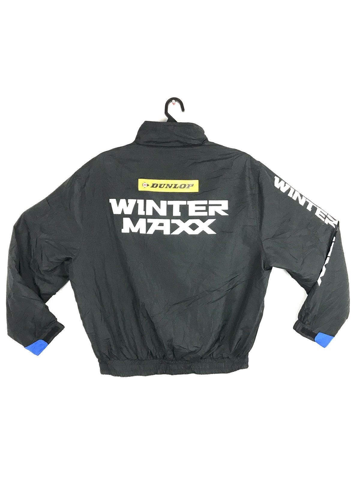 image of Dunlop Jacket Windbreaker Winter Maxx Wear Big Logo in Black, Men's (Size Large)