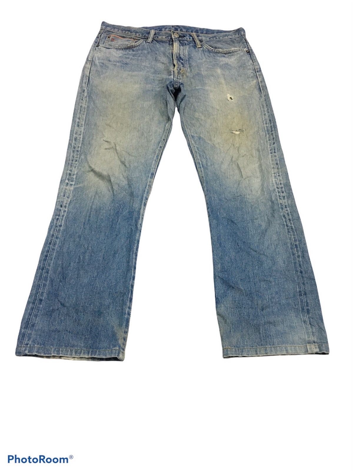 Japanese Brand × Vintage Japan Brand Edwin Salvage Distressed Ripped Denim Size US 36 / EU 52 - 2 Thumbnail