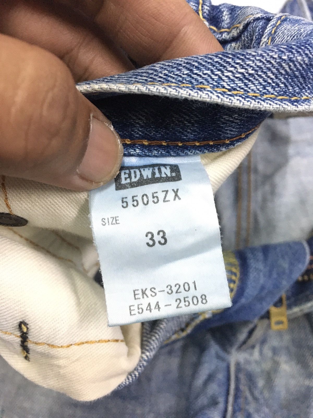 Japanese Brand × Vintage Japan Brand Edwin Salvage Distressed Ripped Denim Size US 36 / EU 52 - 5 Thumbnail