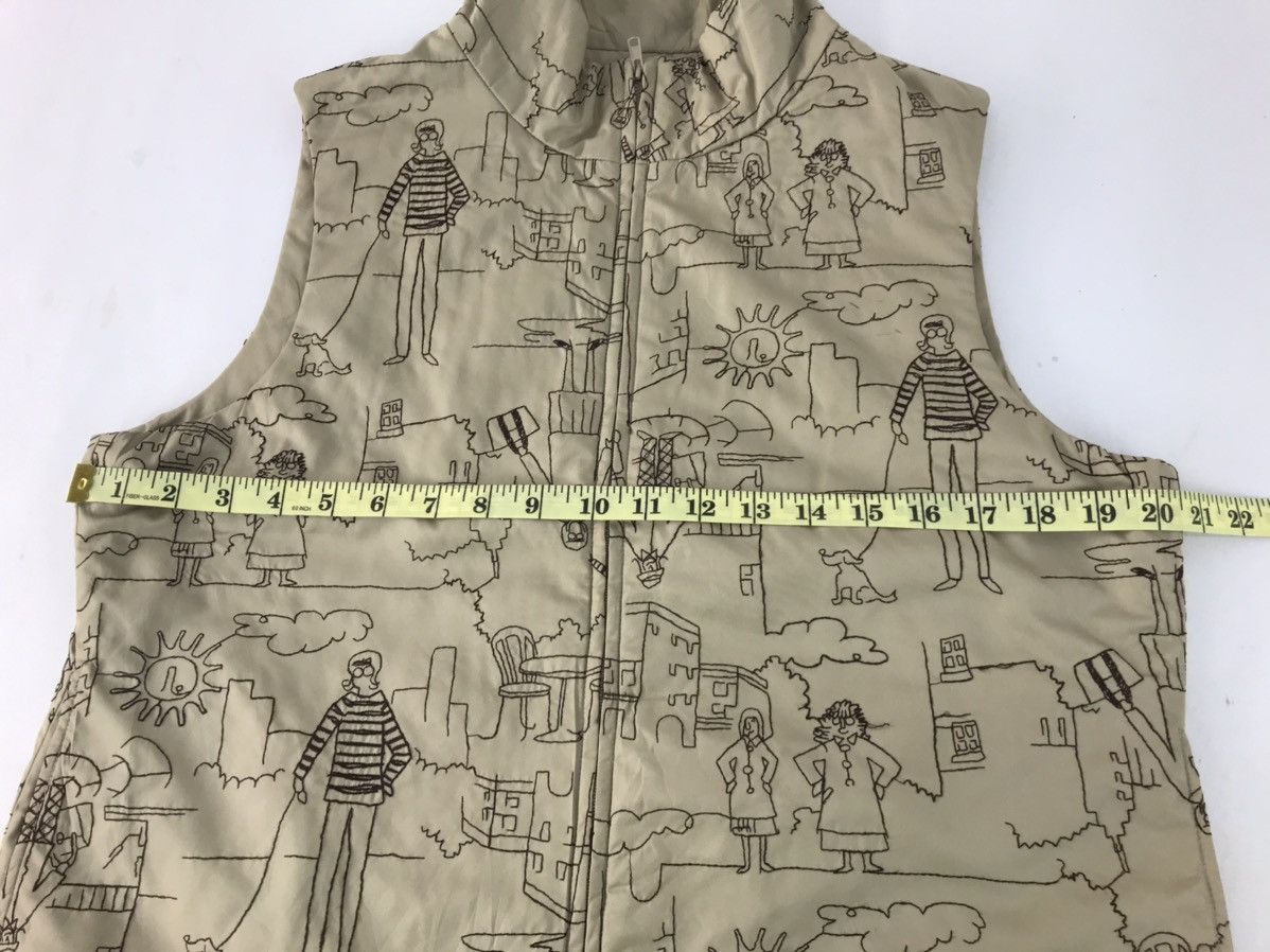 Japanese Brand × Vintage Kazamidori Quilted Padded Sleeveless Vest Jacket Popart Size US M / EU 48-50 / 2 - 9 Thumbnail