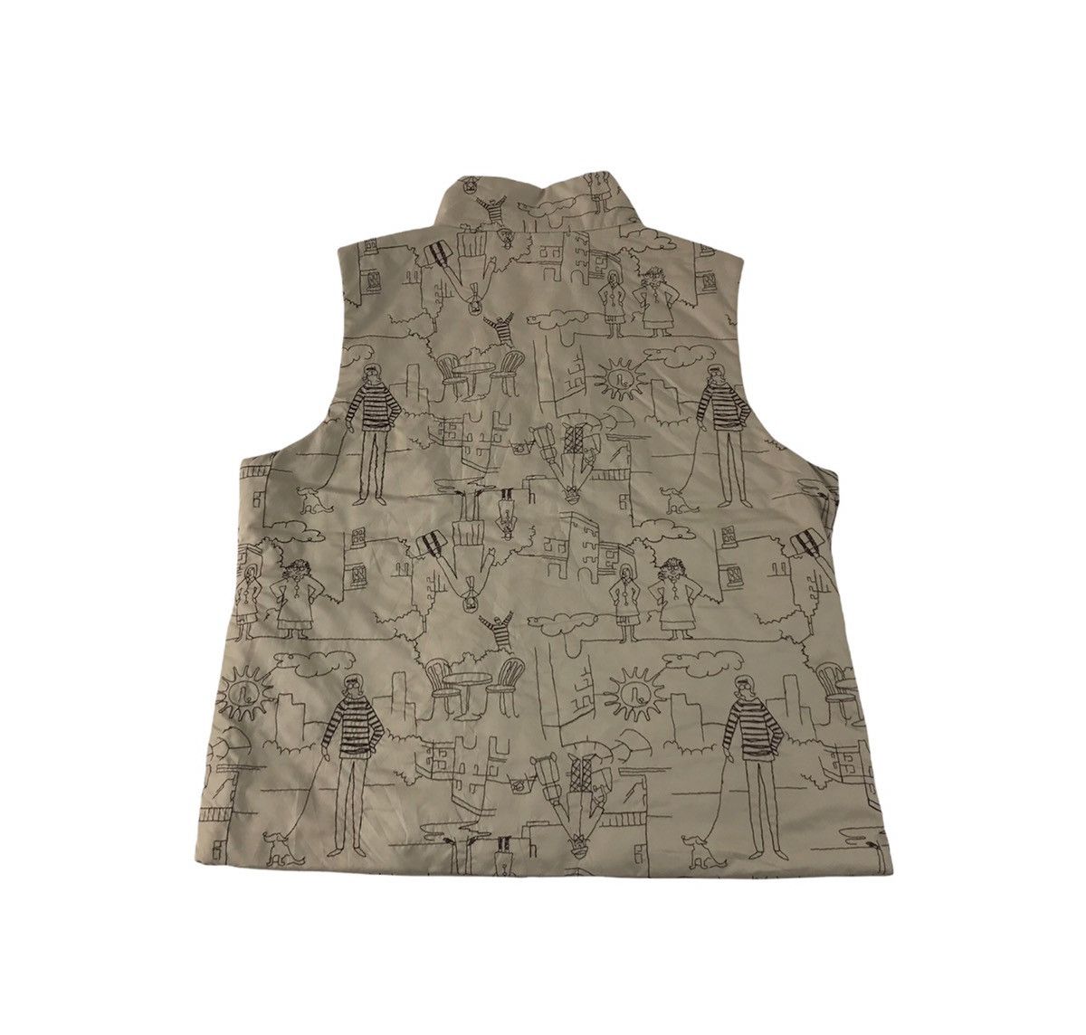 Japanese Brand × Vintage Kazamidori Quilted Padded Sleeveless Vest Jacket Popart Size US M / EU 48-50 / 2 - 2 Thumbnail