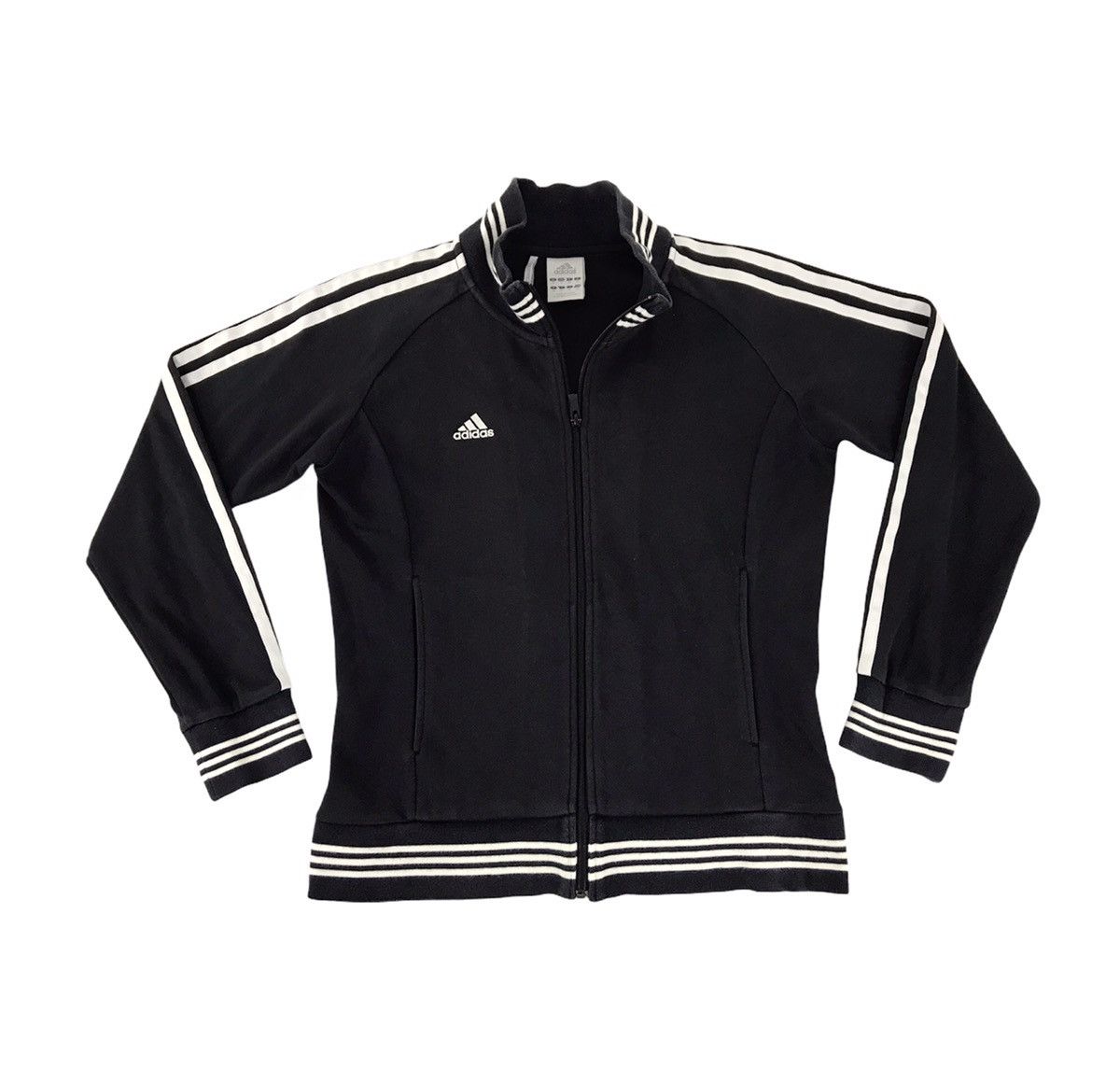 Adidas Vintage Adidas Sweatshirt Hoodies Jacket Striped Sleeve Size S / US 4 / IT 40 - 1 Thumbnail