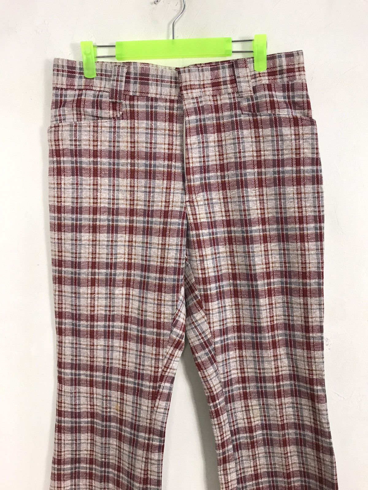 Levi's × Levi's Vintage Clothing × Vintage Levi’s & Strauss Panatela Knit Trousers Pant Checked Bootcut Size US 32 / EU 48 - 3 Thumbnail
