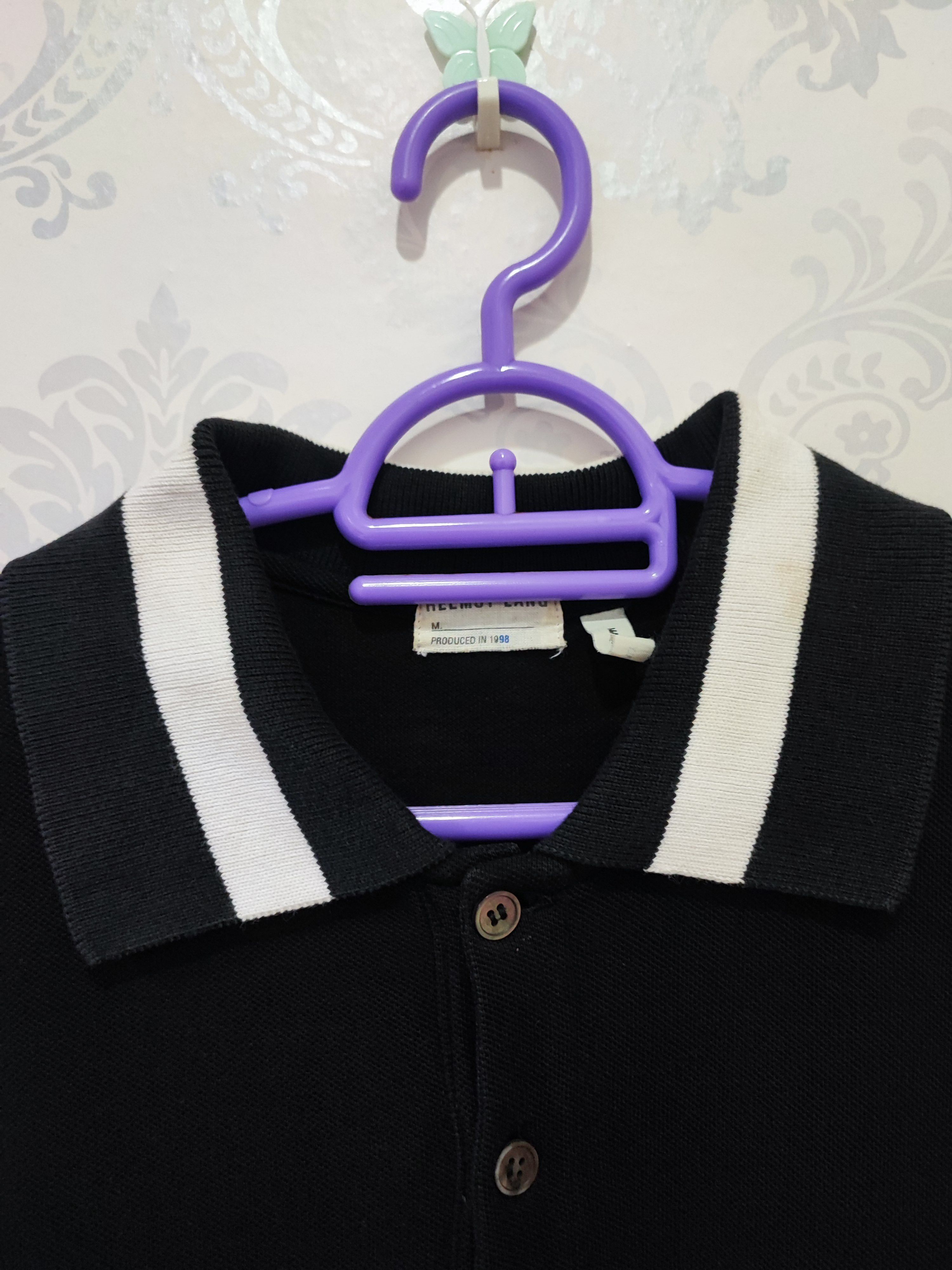 Helmut Lang Rare!! Vintage Archive 1998 Mini logo Helmut Lang Polo Shirt Size US M / EU 48-50 / 2 - 4 Thumbnail