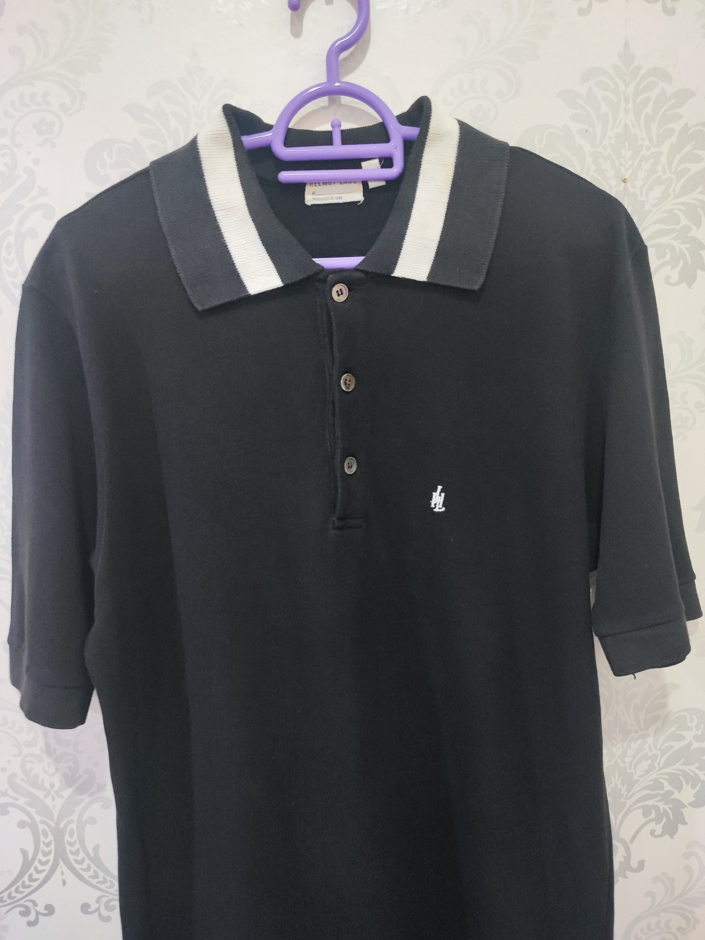 Helmut Lang Rare!! Vintage Archive 1998 Mini logo Helmut Lang Polo Shirt Size US M / EU 48-50 / 2 - 3 Thumbnail