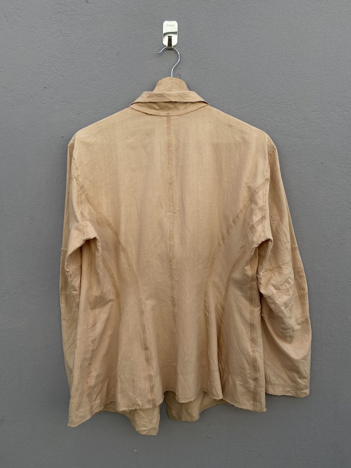Issey Miyake Vintage 80s ~ 90s Reconstructed ISSEY MIYAKE Glued Blazer Size 40R - 11 Thumbnail