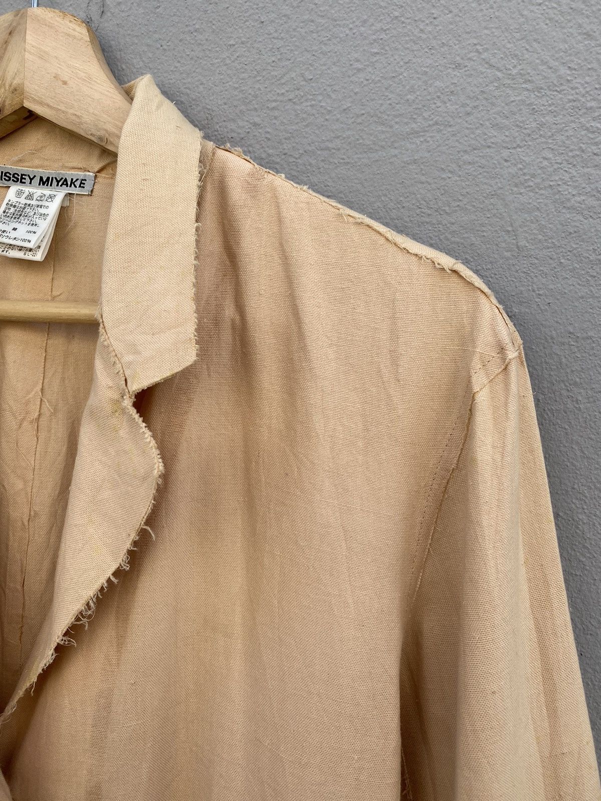 Issey Miyake Vintage 80s ~ 90s Reconstructed ISSEY MIYAKE Glued Blazer Size 40R - 6 Thumbnail