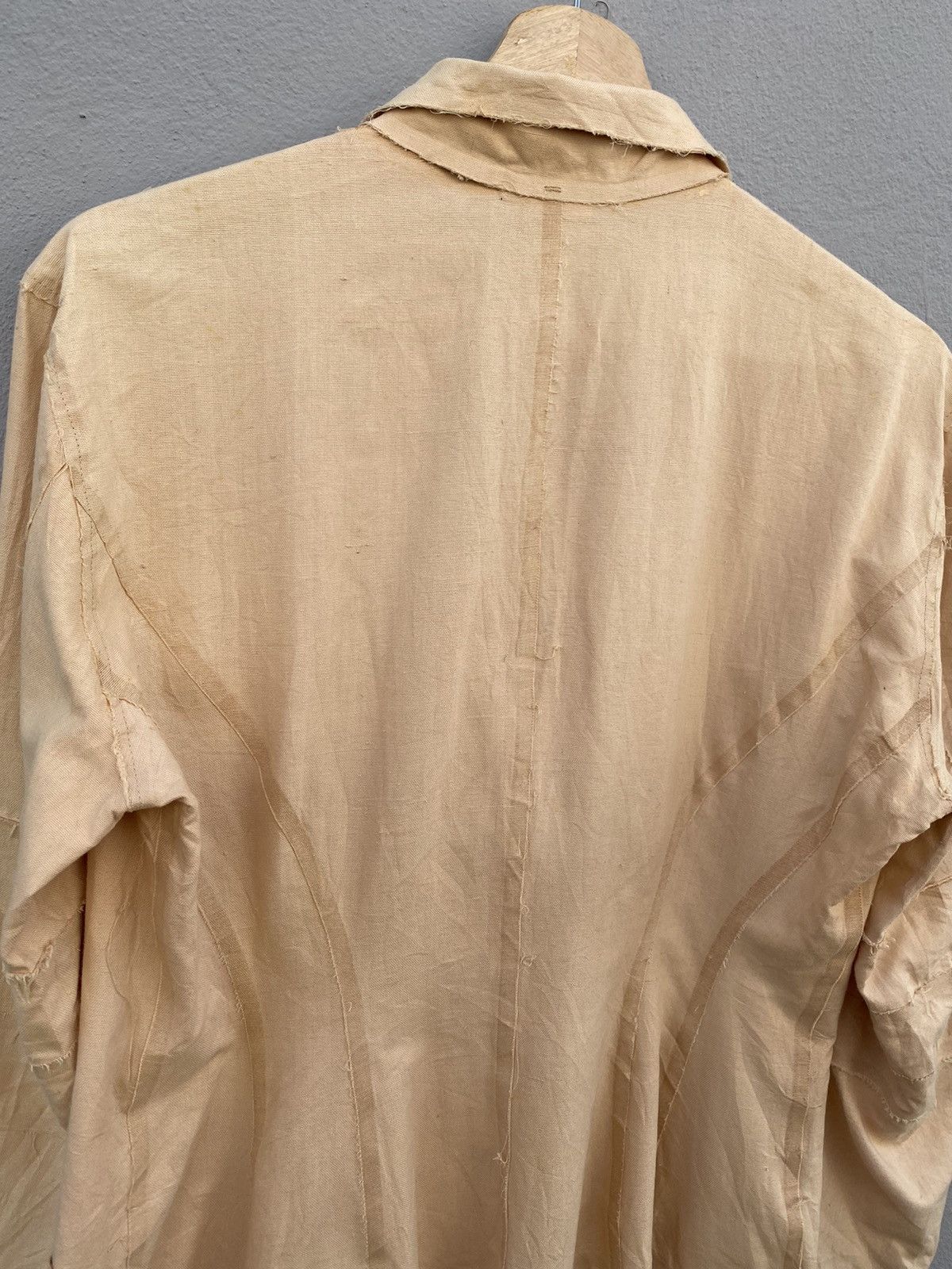 Issey Miyake Vintage 80s ~ 90s Reconstructed ISSEY MIYAKE Glued Blazer Size 40R - 15 Thumbnail