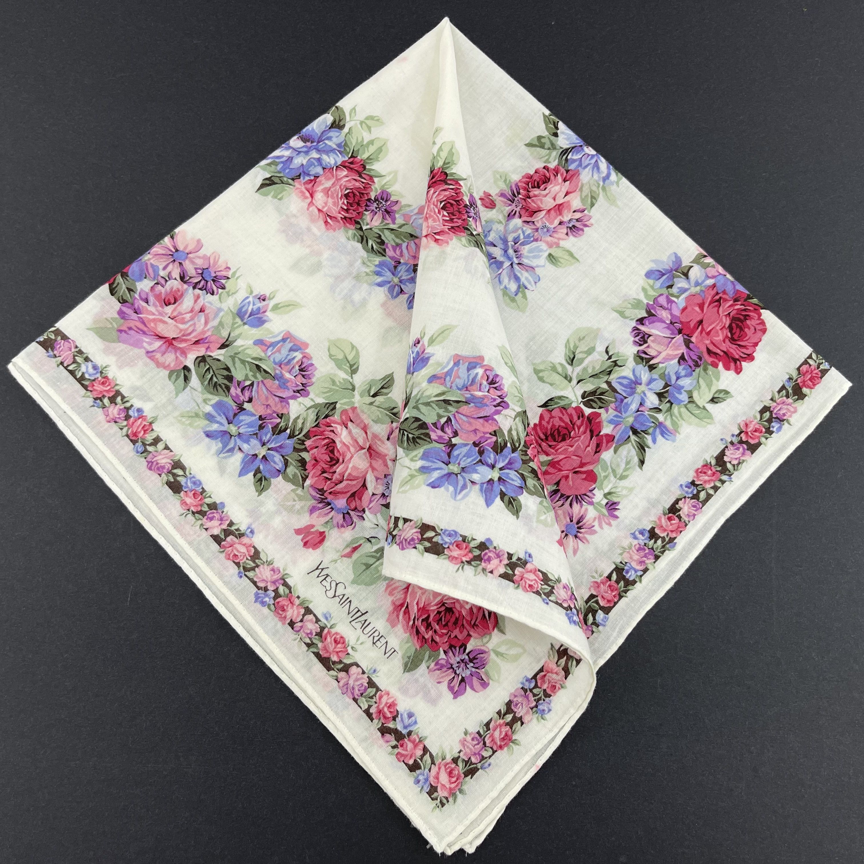 Vintage × Yves Saint Laurent Yves Saint Laurent Handkerchief/Neckerchief/Bandana-KD2340 Size ONE SIZE - 1 Thumbnail