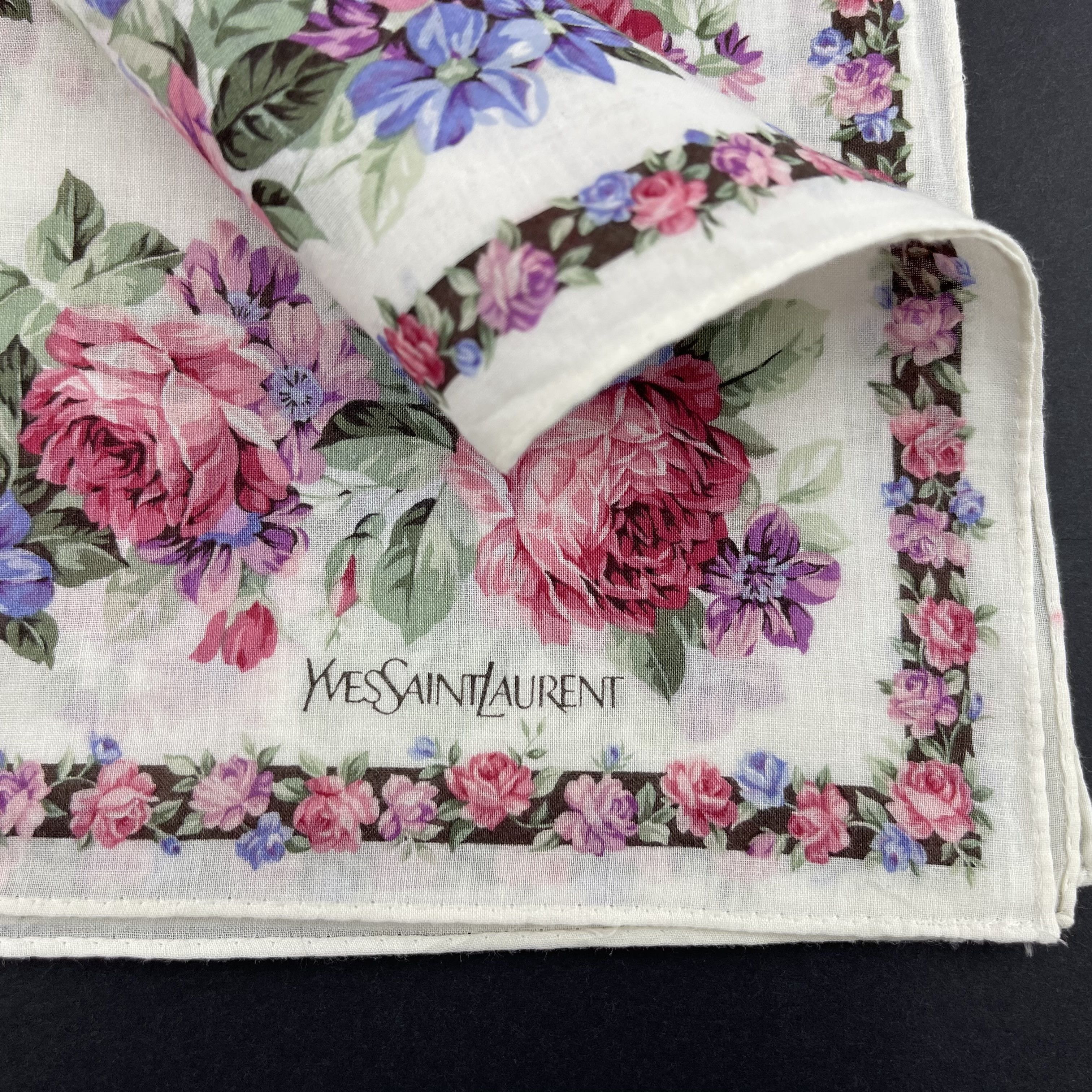 Vintage × Yves Saint Laurent Yves Saint Laurent Handkerchief/Neckerchief/Bandana-KD2340 Size ONE SIZE - 5 Thumbnail