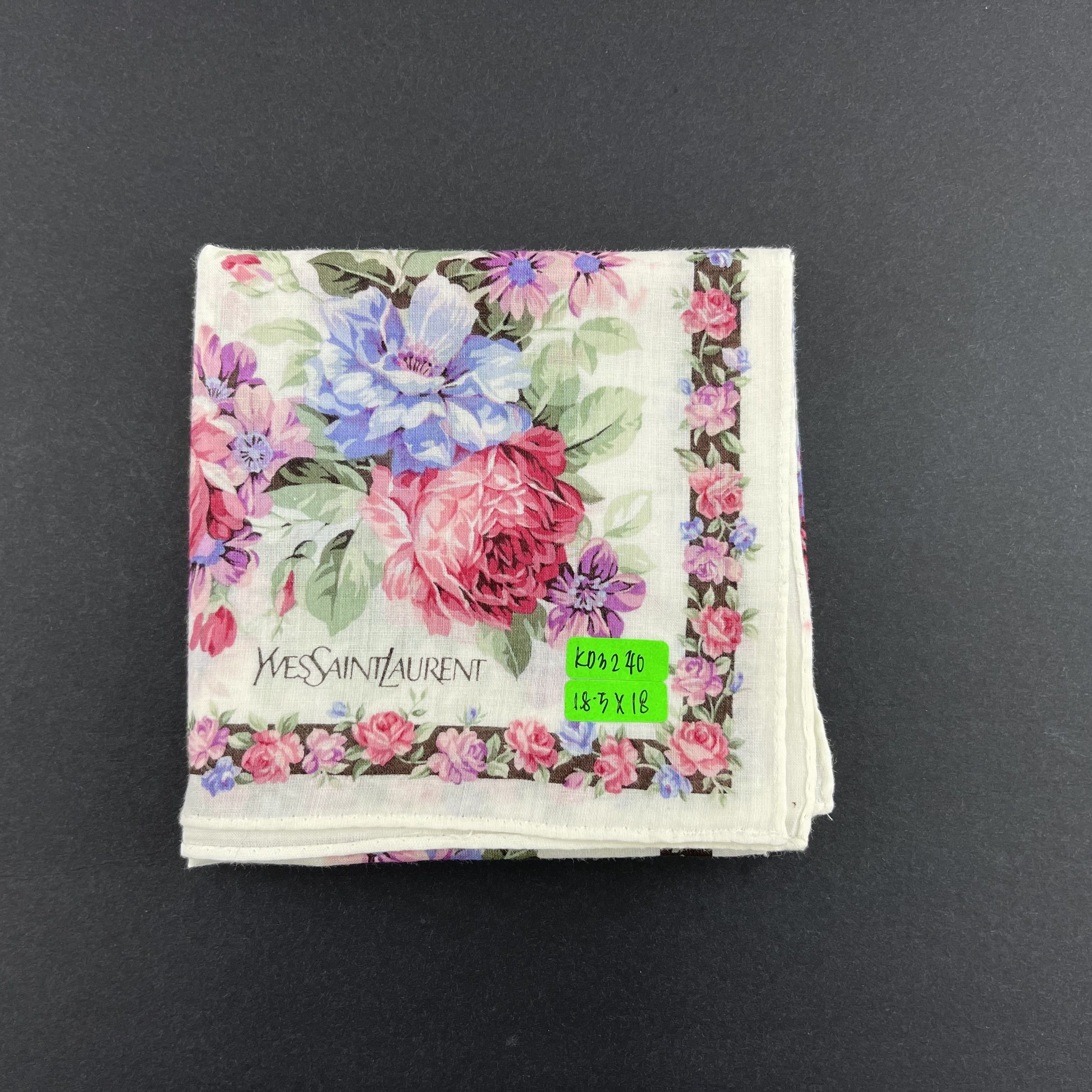 Vintage × Yves Saint Laurent Yves Saint Laurent Handkerchief/Neckerchief/Bandana-KD2340 Size ONE SIZE - 7 Thumbnail