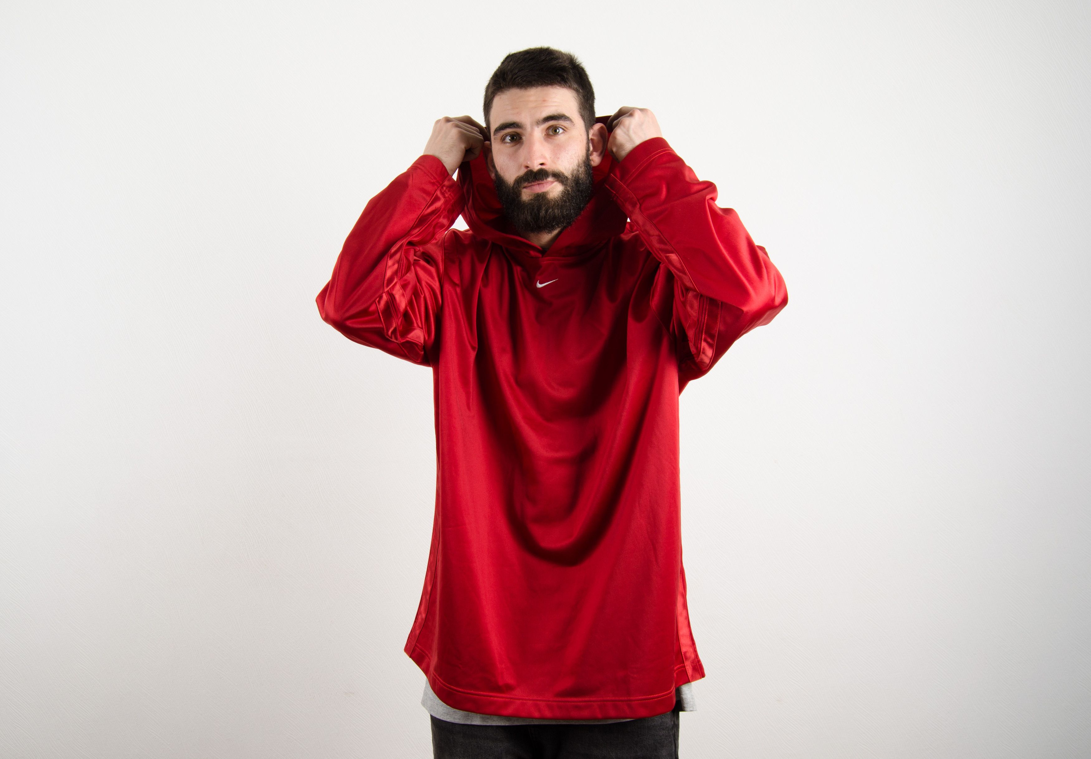 Nike Vintage Nike Center Swoosh Logo Hoodie Team Travis Oversize Size US XXL / EU 58 / 5 - 1 Thumbnail