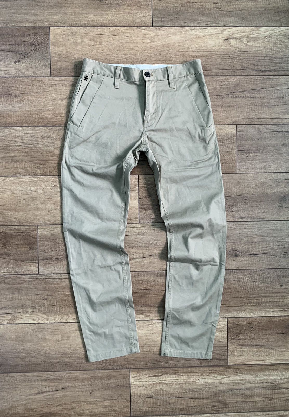 G-Star G Star Raw Bronson Tapered Beige Chino Cargo Cotton Pants Size US 31 - 1 Thumbnail