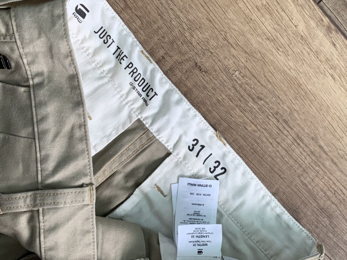 G-Star G Star Raw Bronson Tapered Beige Chino Cargo Cotton Pants Size US 31 - 7 Thumbnail