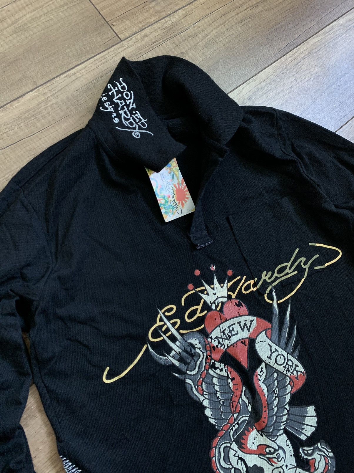 Christian Audigier Vintage Don Ed Hardy Long Sleeve Rugby T Shirt Sweatshirt Size US L / EU 52-54 / 3 - 3 Thumbnail