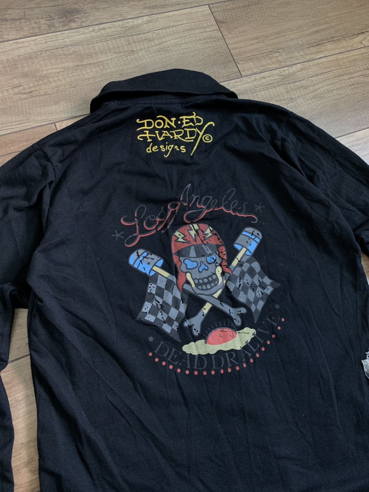 Christian Audigier Vintage Don Ed Hardy Long Sleeve Rugby T Shirt Sweatshirt Size US L / EU 52-54 / 3 - 7 Thumbnail