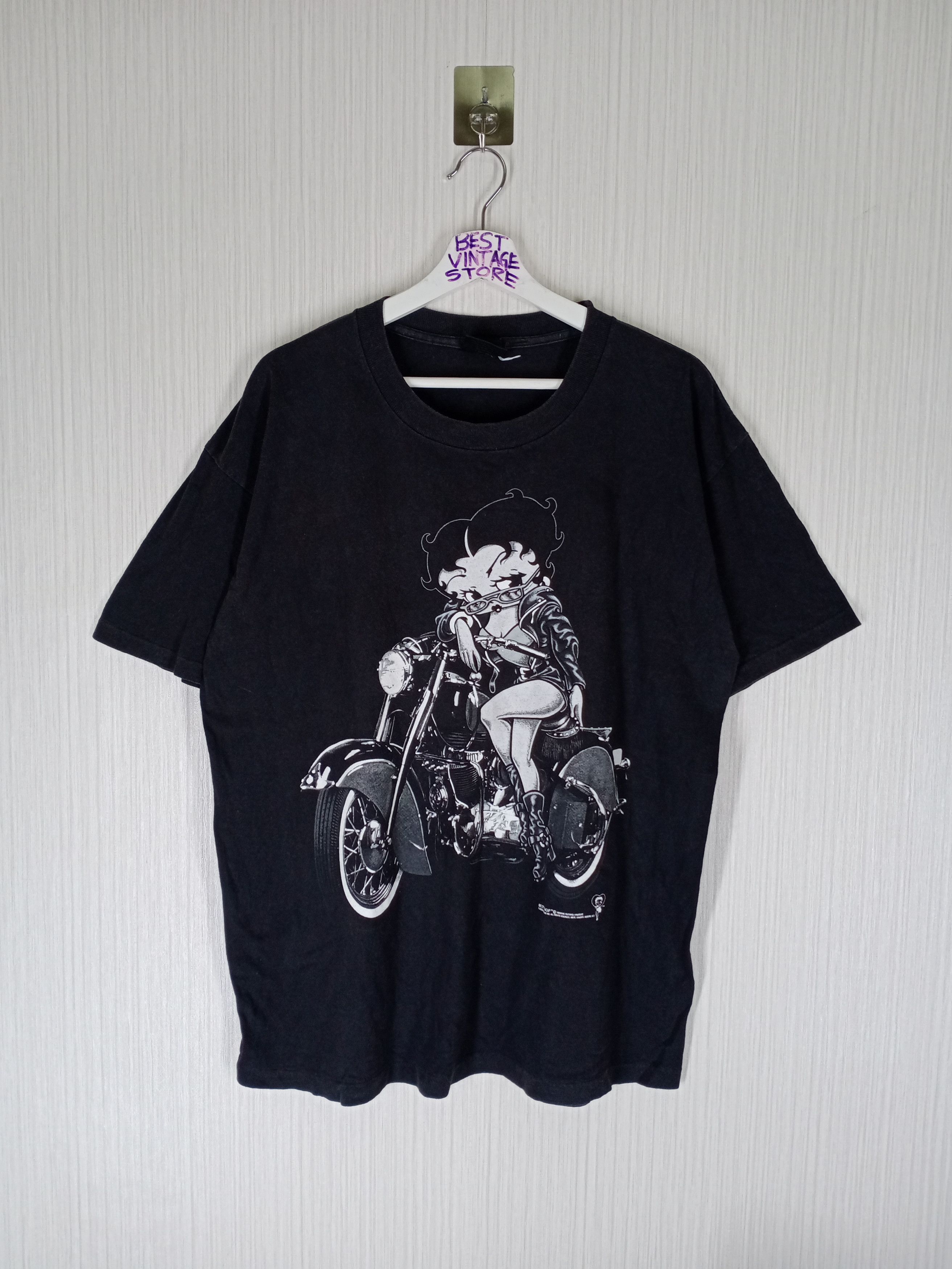 Cartoon Network Vintage 90s BETTY BOOP Motorcycle Club Tshirt Size US L / EU 52-54 / 3 - 1 Thumbnail