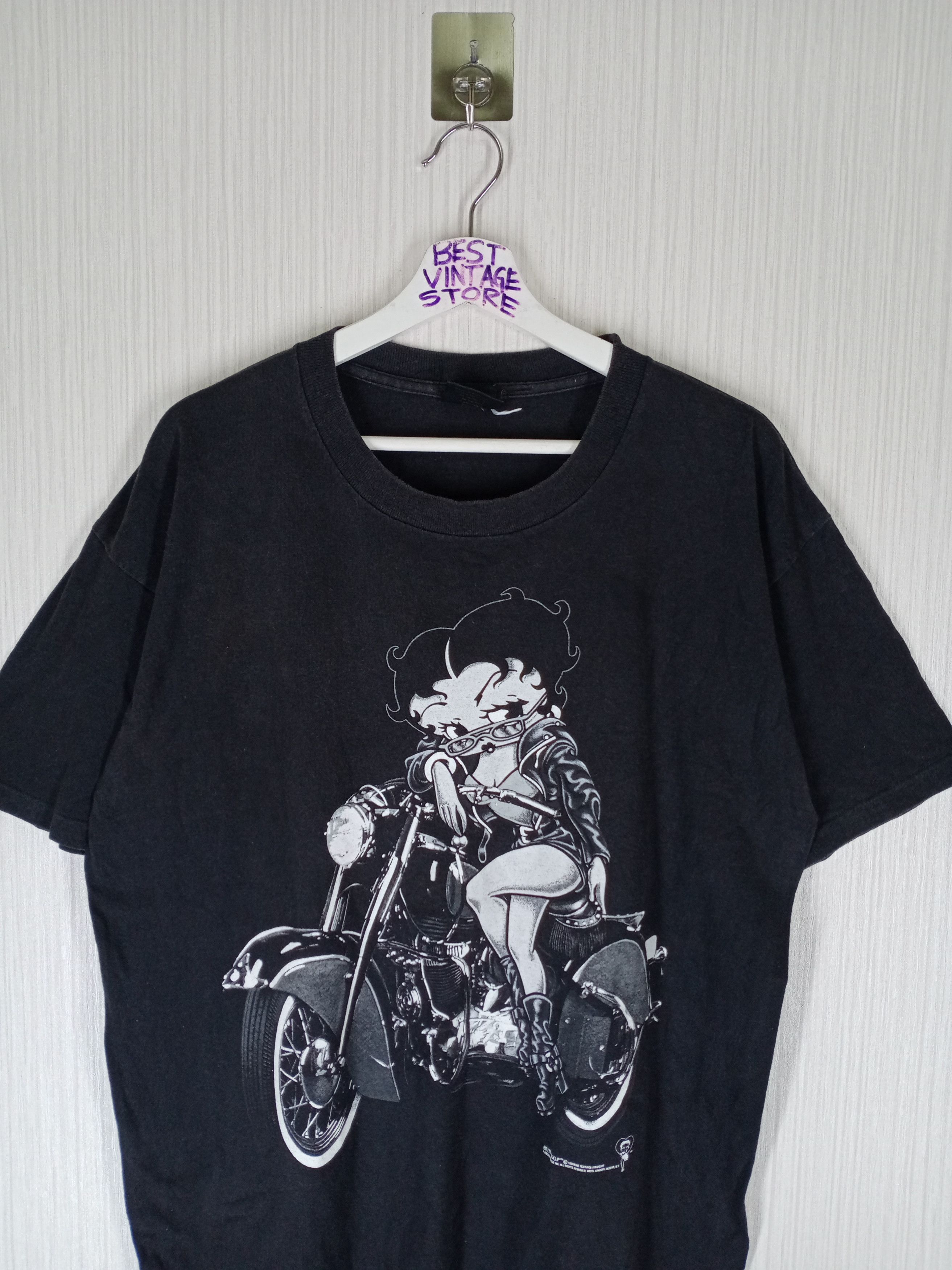 Cartoon Network Vintage 90s BETTY BOOP Motorcycle Club Tshirt Size US L / EU 52-54 / 3 - 4 Thumbnail