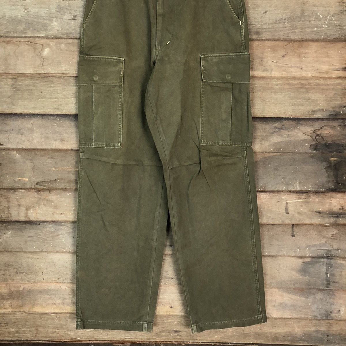 Japanese Brand DLL blue way Green Cargo tactical Multipocket Pants #1485 Size US 30 / EU 46 - 3 Thumbnail