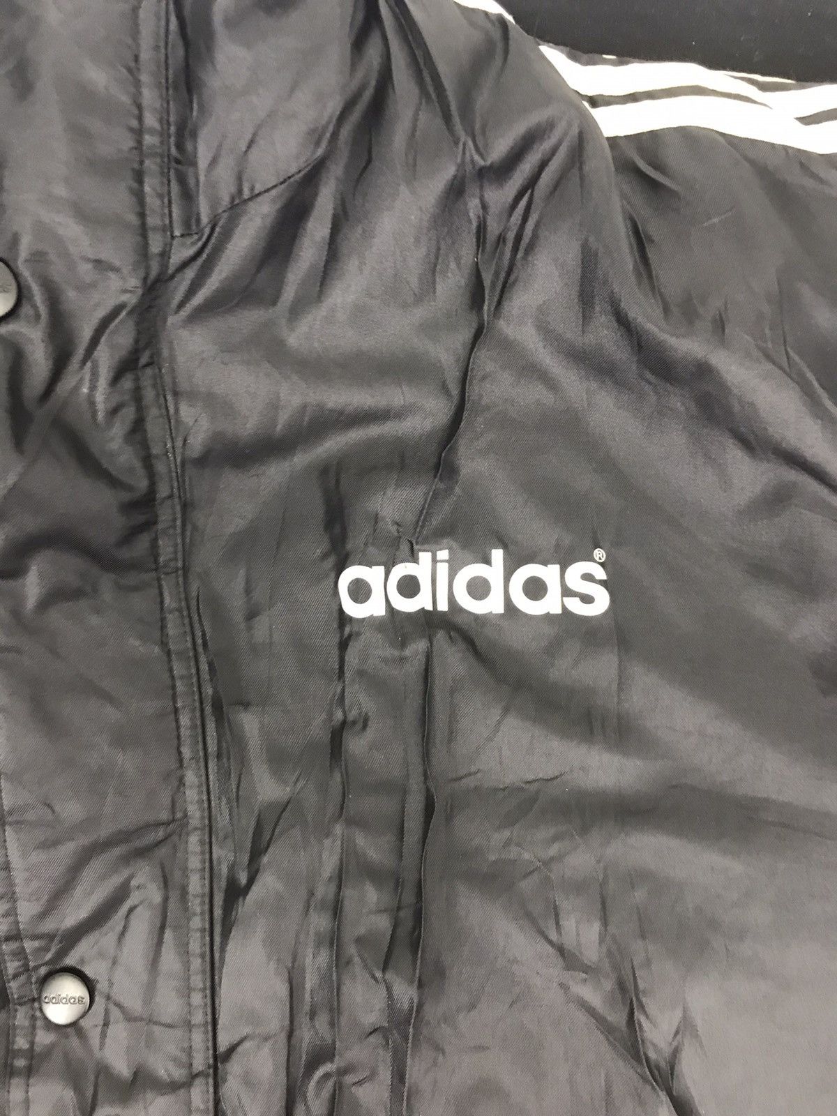 Adidas Vintage 90s Adidas Trefoil Big Logo Padded Parka Jacket Size US L / EU 52-54 / 3 - 9 Thumbnail