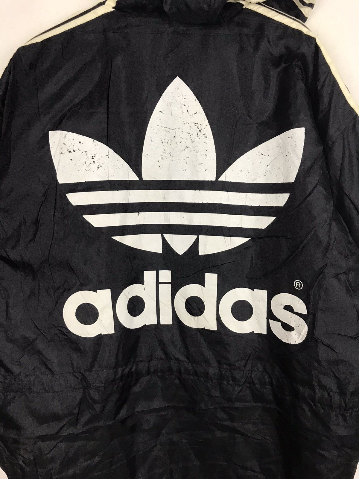Adidas Vintage 90s Adidas Trefoil Big Logo Padded Parka Jacket Size US L / EU 52-54 / 3 - 4 Thumbnail