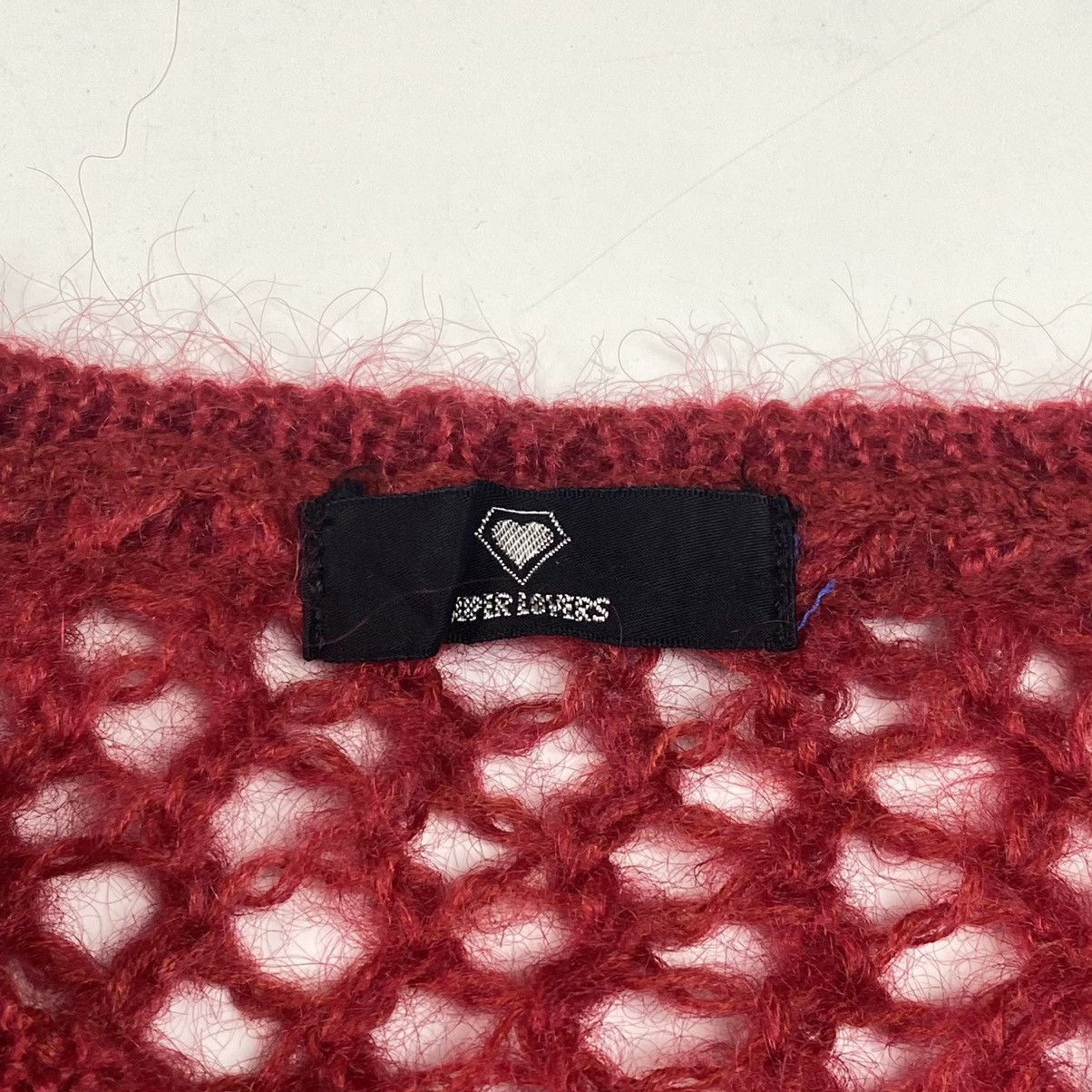 Japanese Brand 1980s Super Lovers Open Knitted Mohair Sweater Size US M / EU 48-50 / 2 - 8 Thumbnail