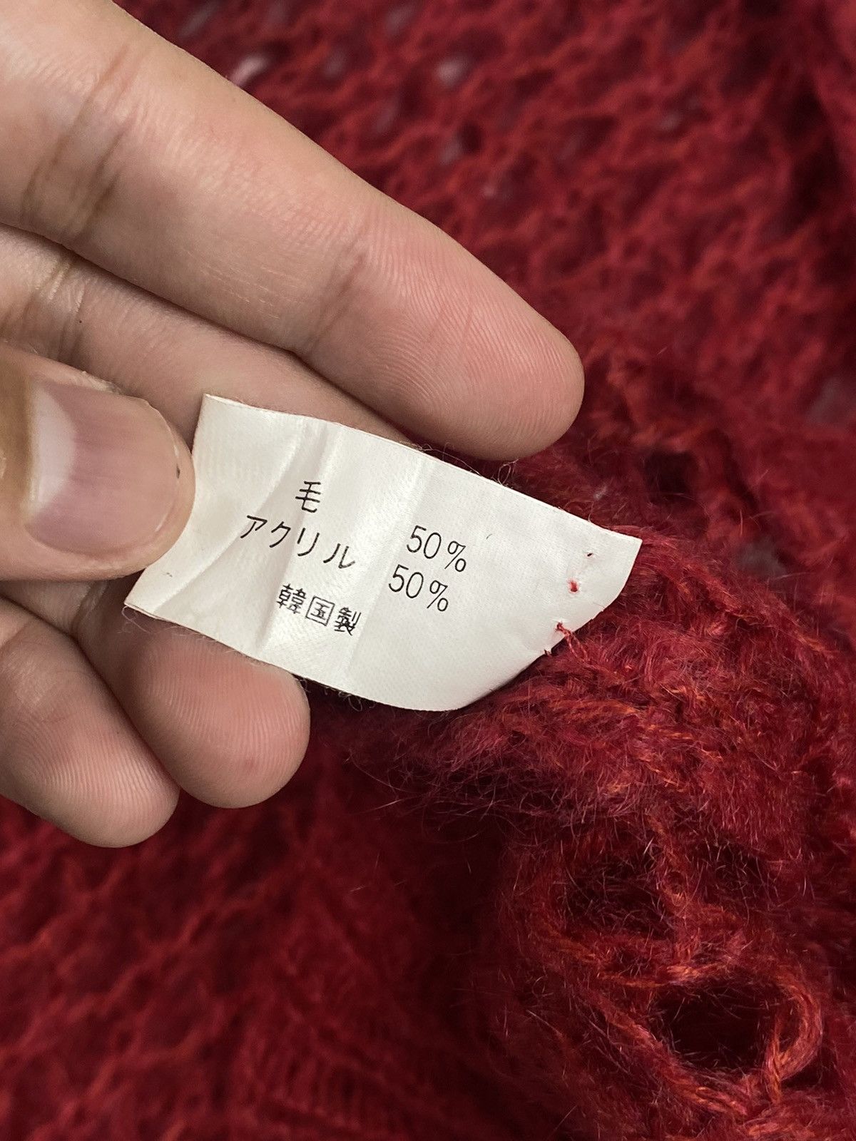 Japanese Brand 1980s Super Lovers Open Knitted Mohair Sweater Size US M / EU 48-50 / 2 - 10 Thumbnail
