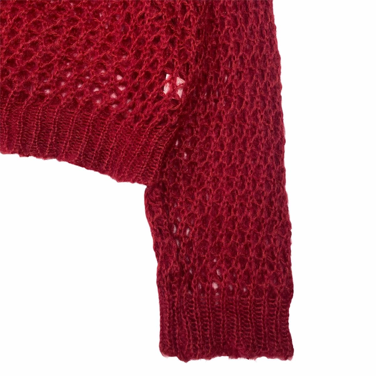 Japanese Brand 1980s Super Lovers Open Knitted Mohair Sweater Size US M / EU 48-50 / 2 - 7 Thumbnail