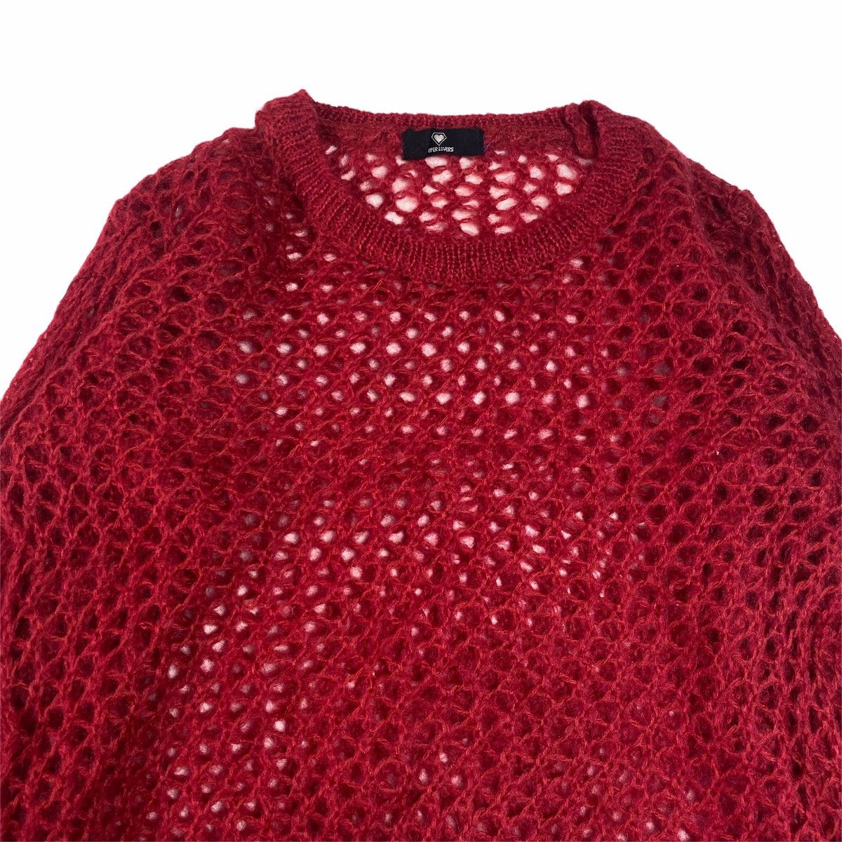 Japanese Brand 1980s Super Lovers Open Knitted Mohair Sweater Size US M / EU 48-50 / 2 - 4 Thumbnail