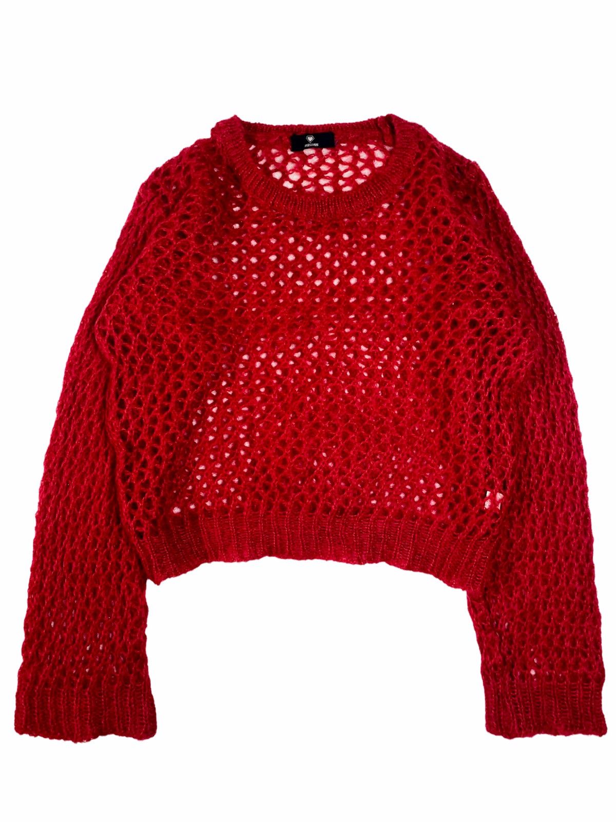 Japanese Brand 1980s Super Lovers Open Knitted Mohair Sweater Size US M / EU 48-50 / 2 - 2 Thumbnail