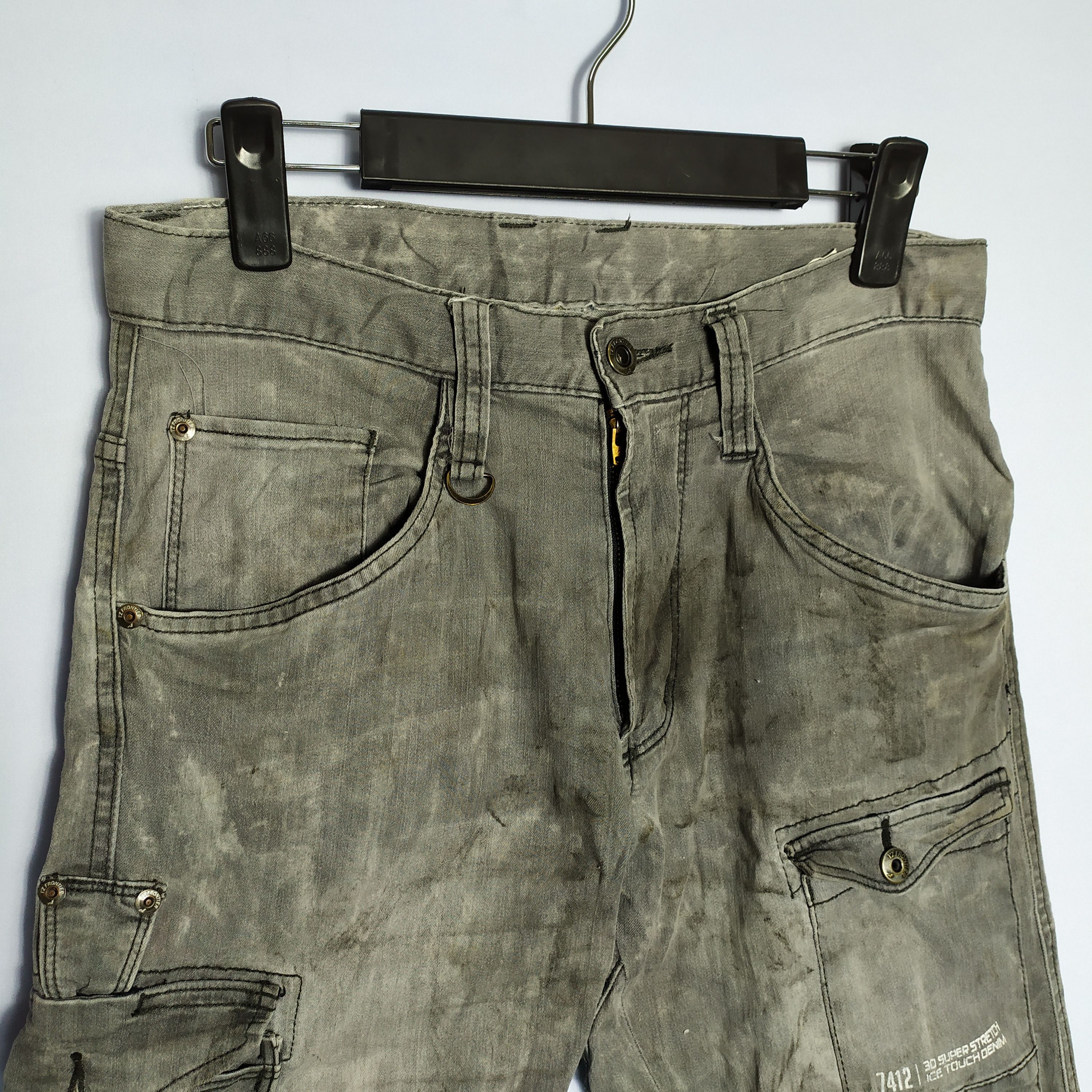 Japanese Brand VINTAGE I'Z FRONTIER CARGO PANTS/FADED/STAIN Size US 30 / EU 46 - 2 Thumbnail