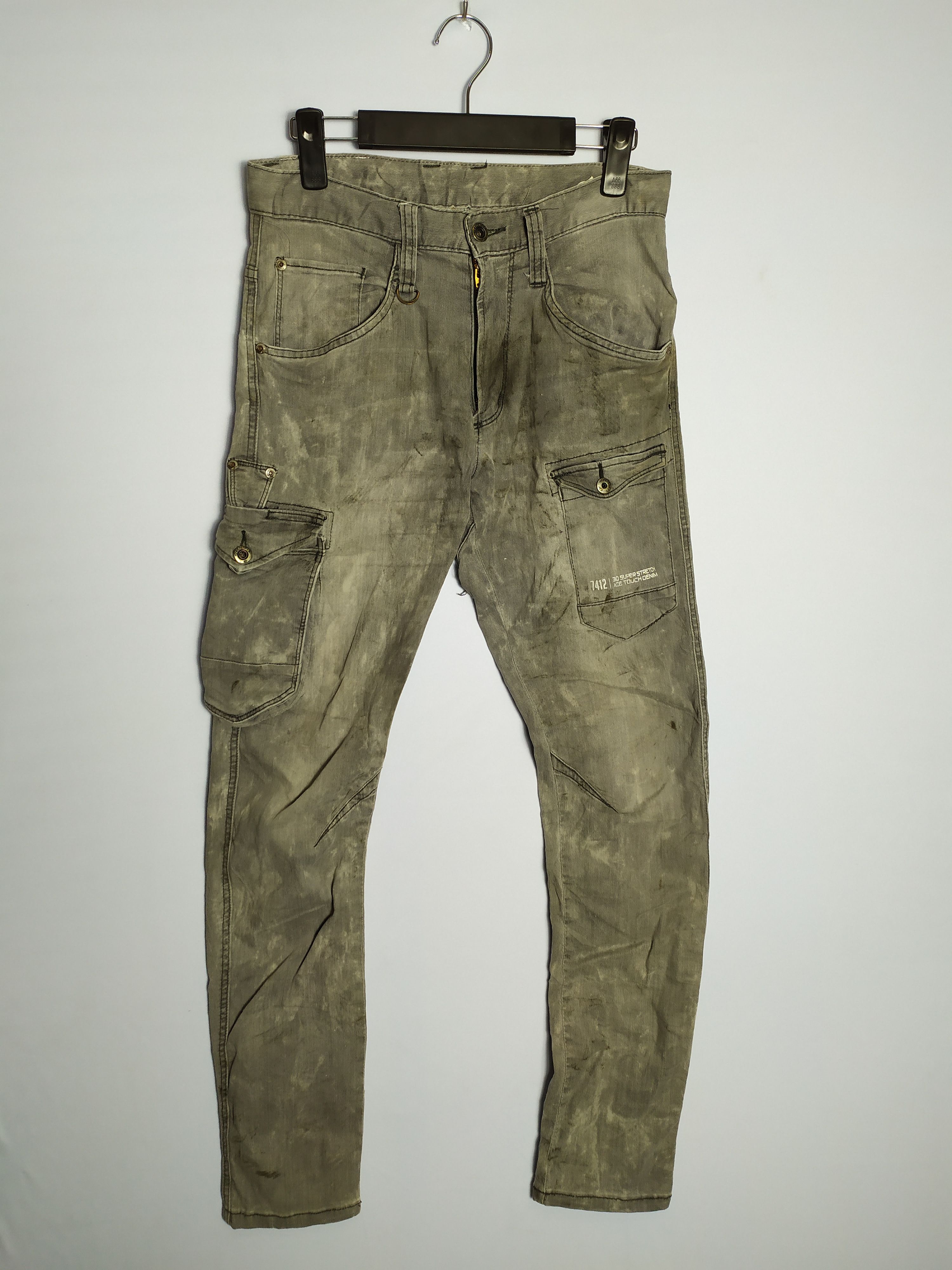 Japanese Brand VINTAGE I'Z FRONTIER CARGO PANTS/FADED/STAIN Size US 30 / EU 46 - 1 Thumbnail