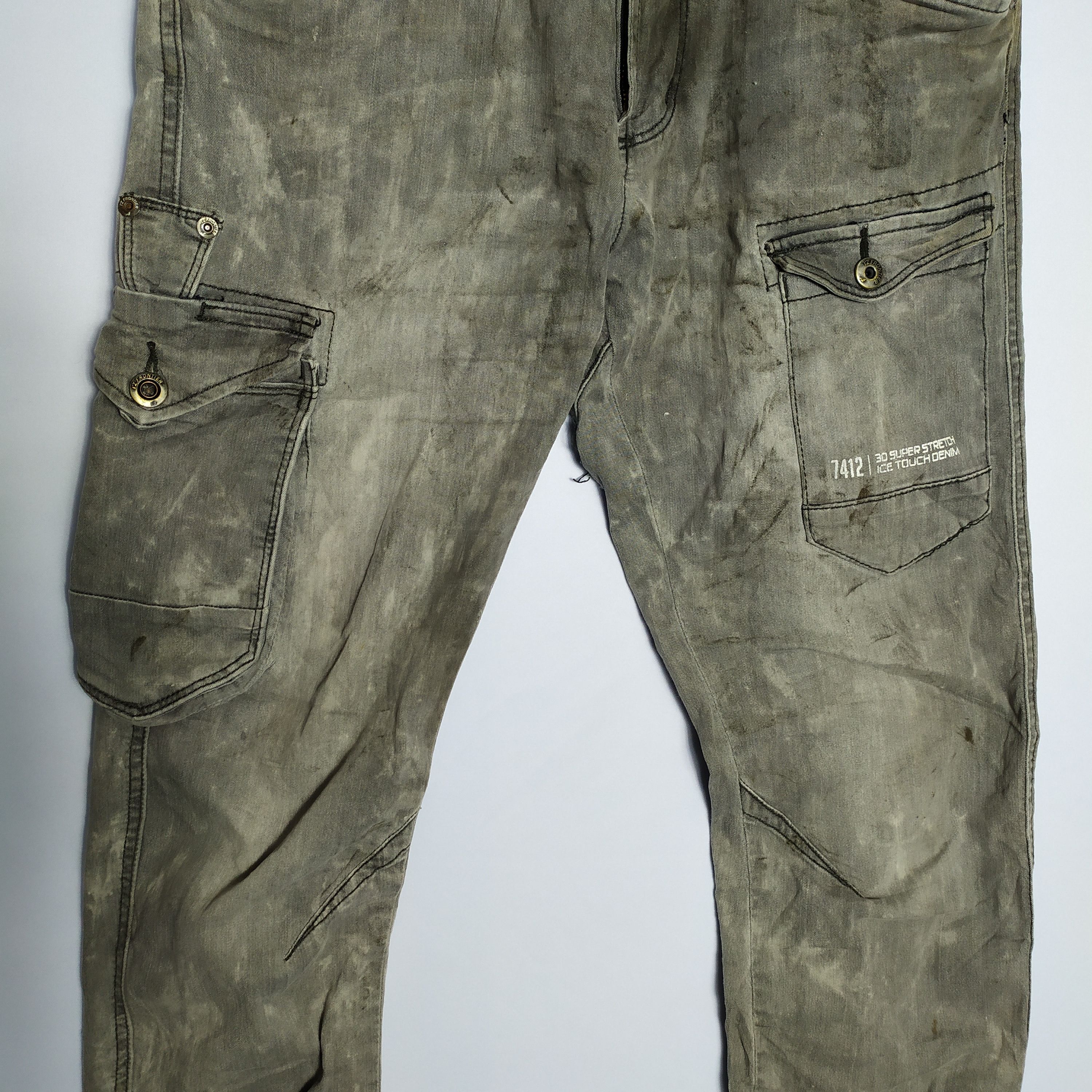 Japanese Brand VINTAGE I'Z FRONTIER CARGO PANTS/FADED/STAIN Size US 30 / EU 46 - 4 Thumbnail