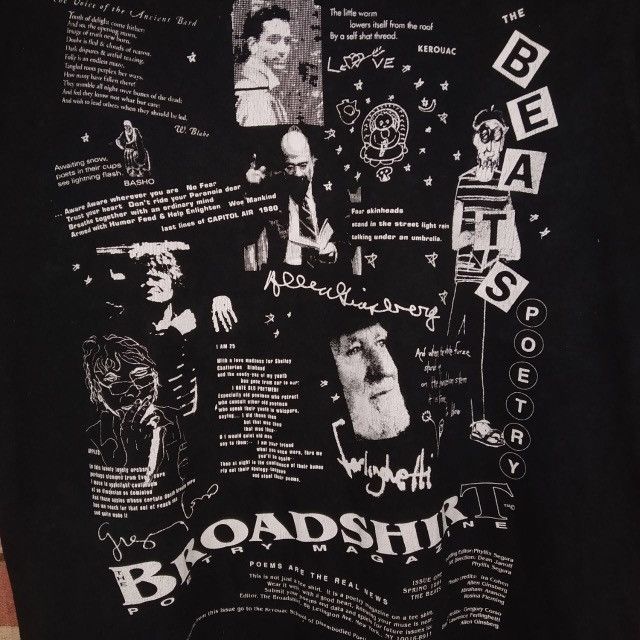 Fruit Of The Loom × POP MAGAZINE Vintage 90s Broadshirt Poetry Magazine Kerouac Punk T-shirt Size US M / EU 48-50 / 2 - 3 Thumbnail