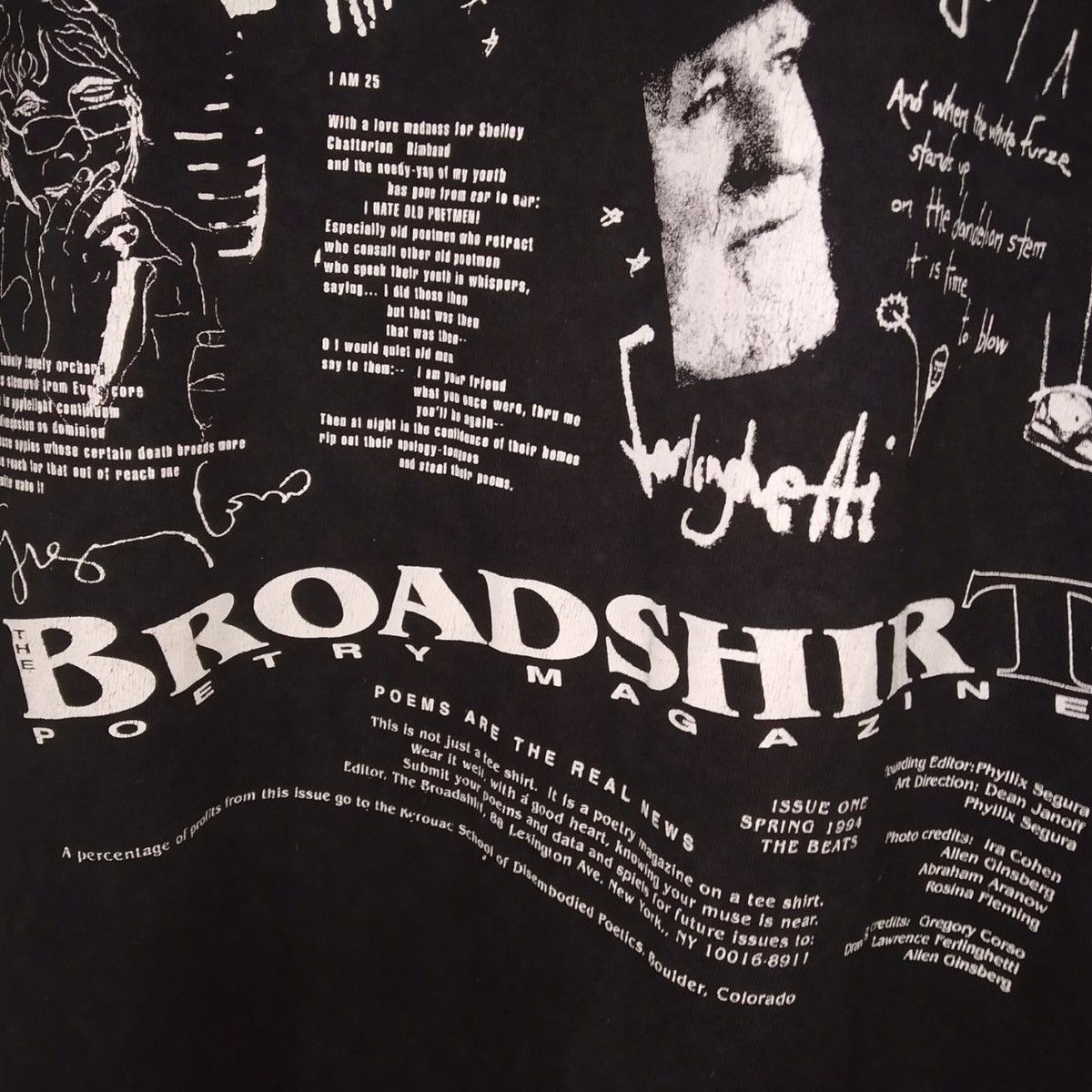Fruit Of The Loom × POP MAGAZINE Vintage 90s Broadshirt Poetry Magazine Kerouac Punk T-shirt Size US M / EU 48-50 / 2 - 5 Thumbnail