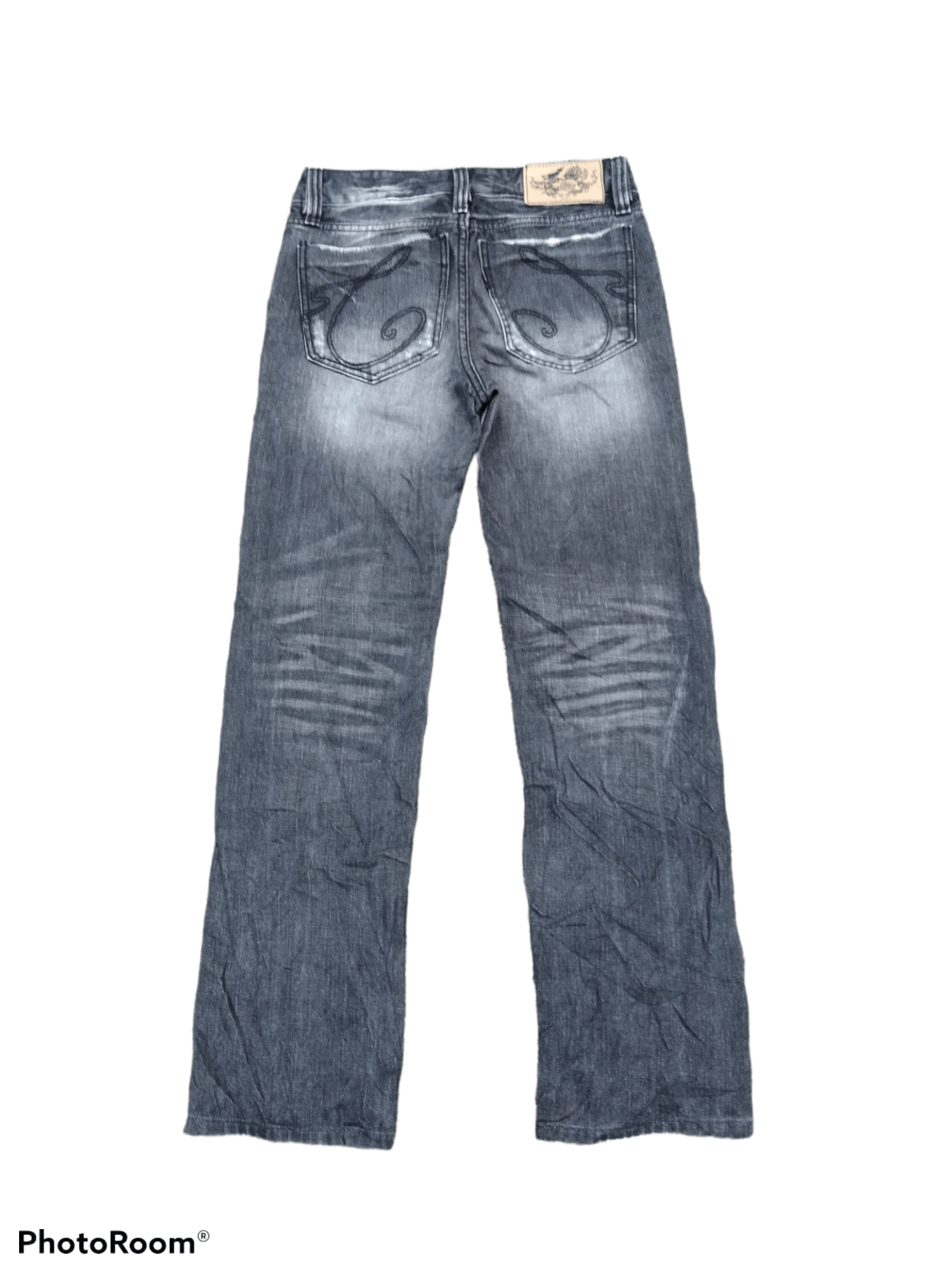 Japanese Brand DiSTRESSED WASHED BLACK CASVA DENIM PANTS Size US 28 / EU 44 - 2 Thumbnail