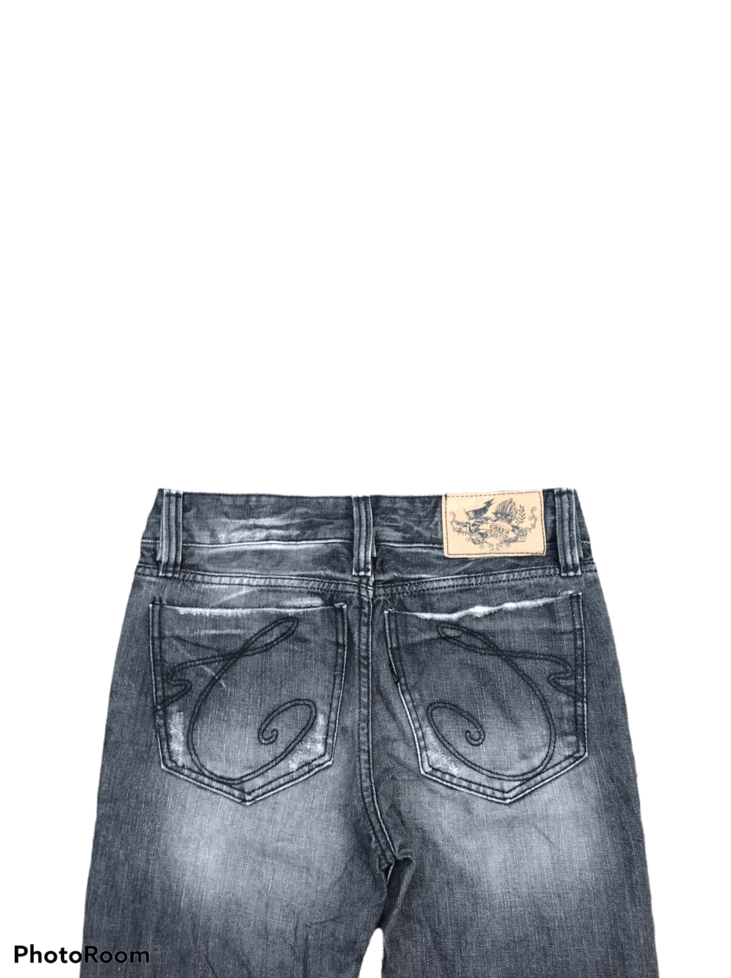 Japanese Brand DiSTRESSED WASHED BLACK CASVA DENIM PANTS Size US 28 / EU 44 - 4 Thumbnail