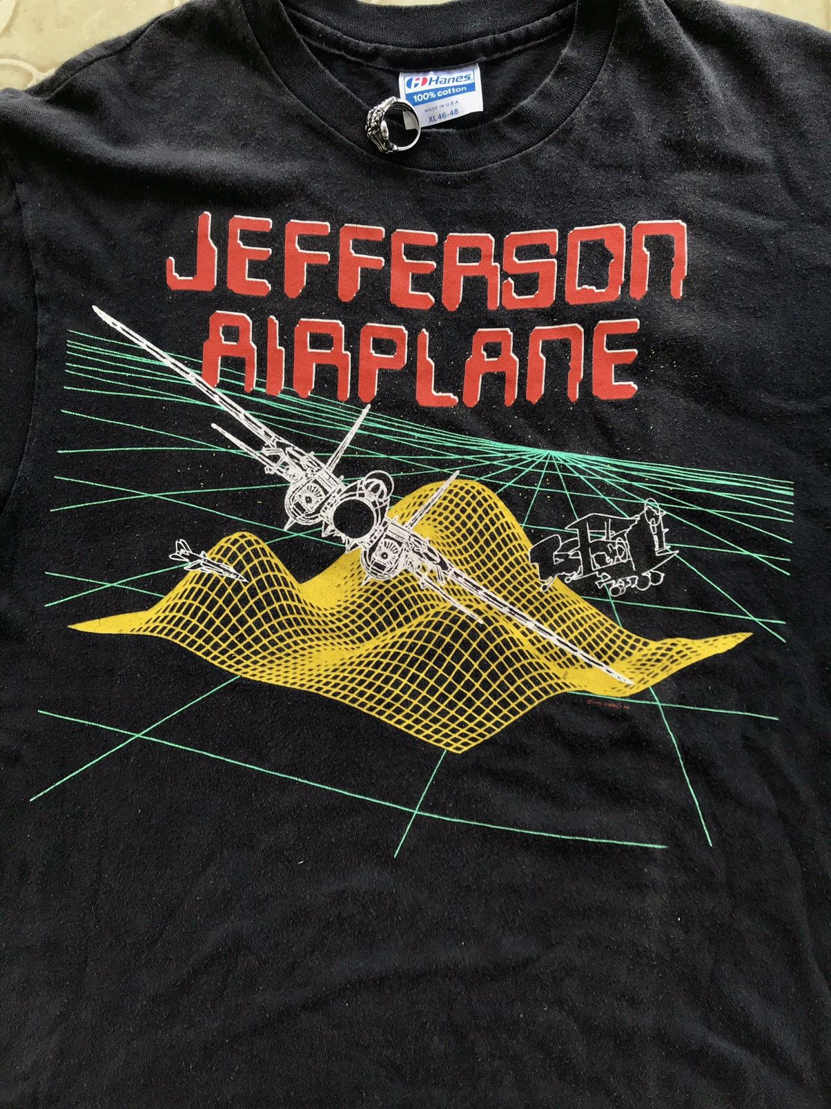 Vintage 1989 Jefferson Airplane Tour 89 Slick 80s VTG Hanes Shirt Size US XL / EU 56 / 4 - 6 Thumbnail
