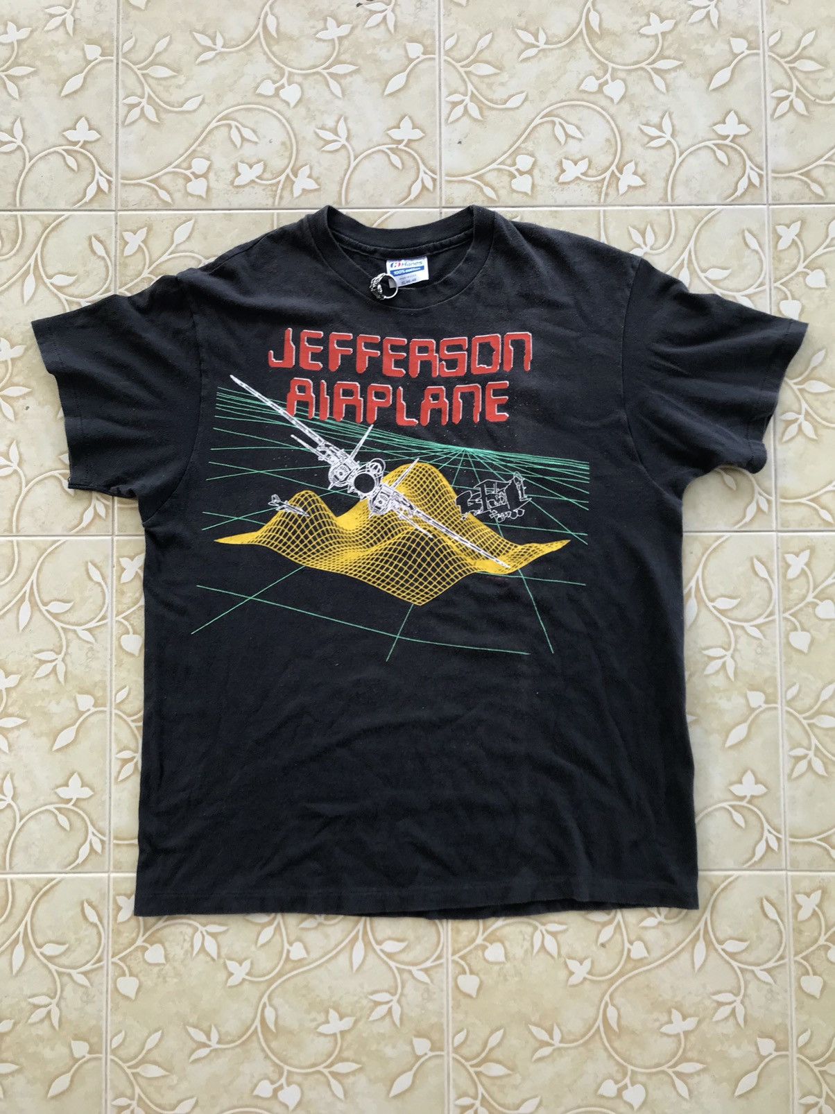 Vintage 1989 Jefferson Airplane Tour 89 Slick 80s VTG Hanes Shirt Size US XL / EU 56 / 4 - 3 Thumbnail