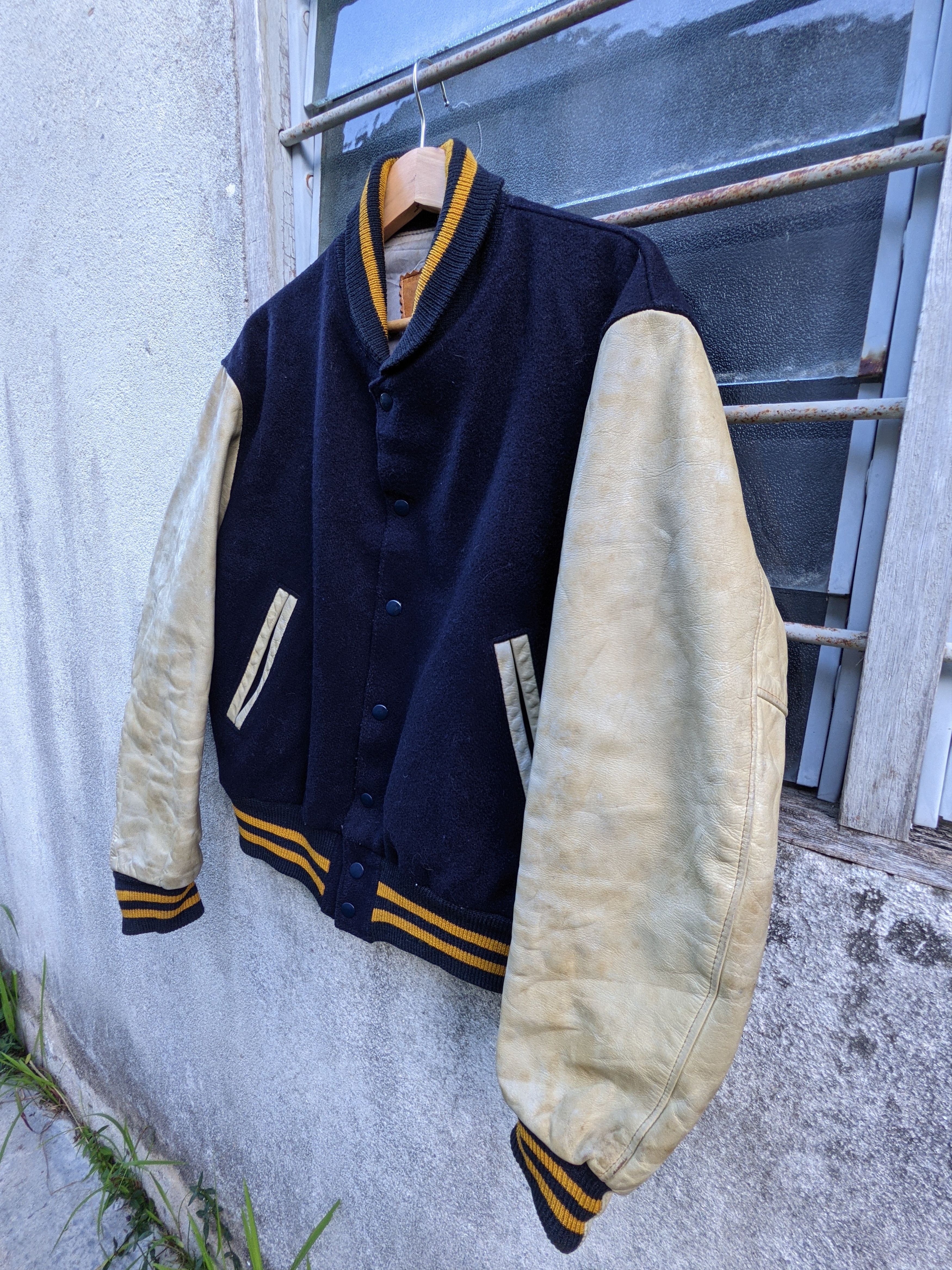 Golden Bear Distressed Golden Bear Varsity Jacket Size US M / EU 48-50 / 2 - 3 Thumbnail