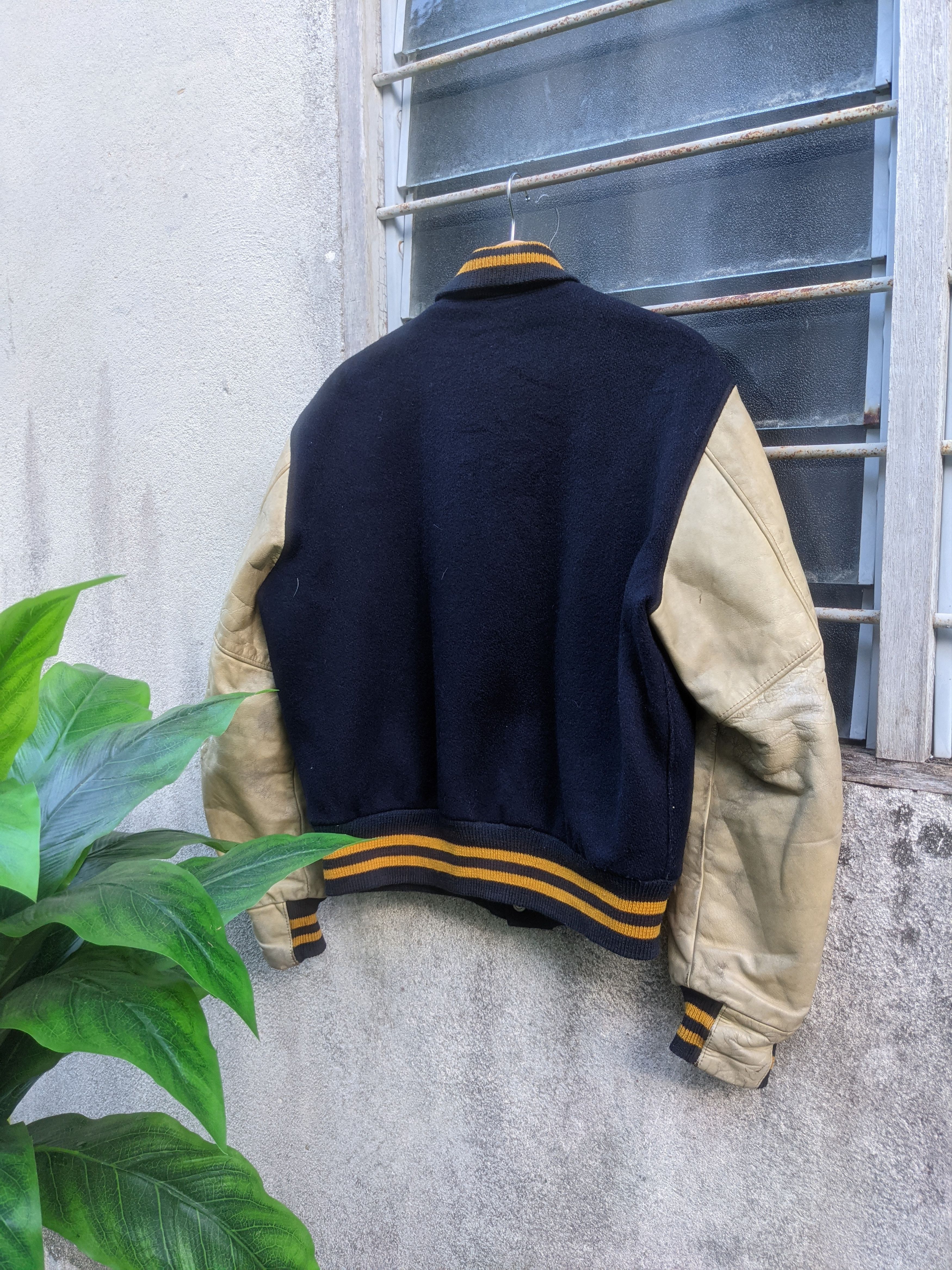 Golden Bear Distressed Golden Bear Varsity Jacket Size US M / EU 48-50 / 2 - 2 Thumbnail