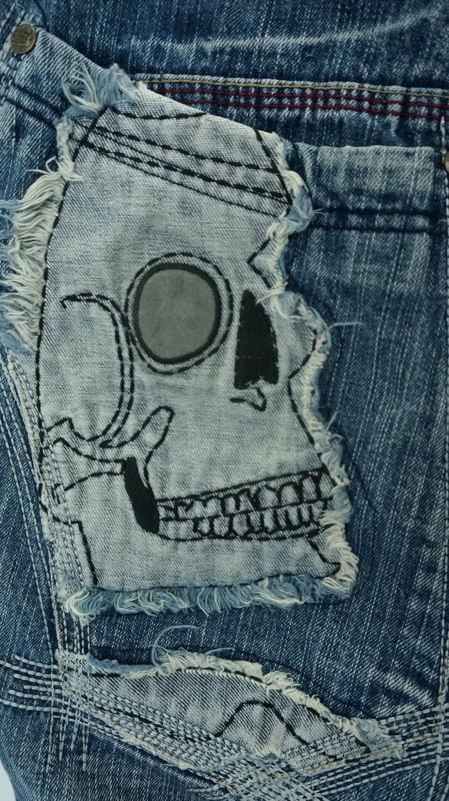 Artful Dodger 🔥ARTFUL DODGER Skull Jeans Inspired Number Nine Mastermind Size US 34 / EU 50 - 8 Thumbnail