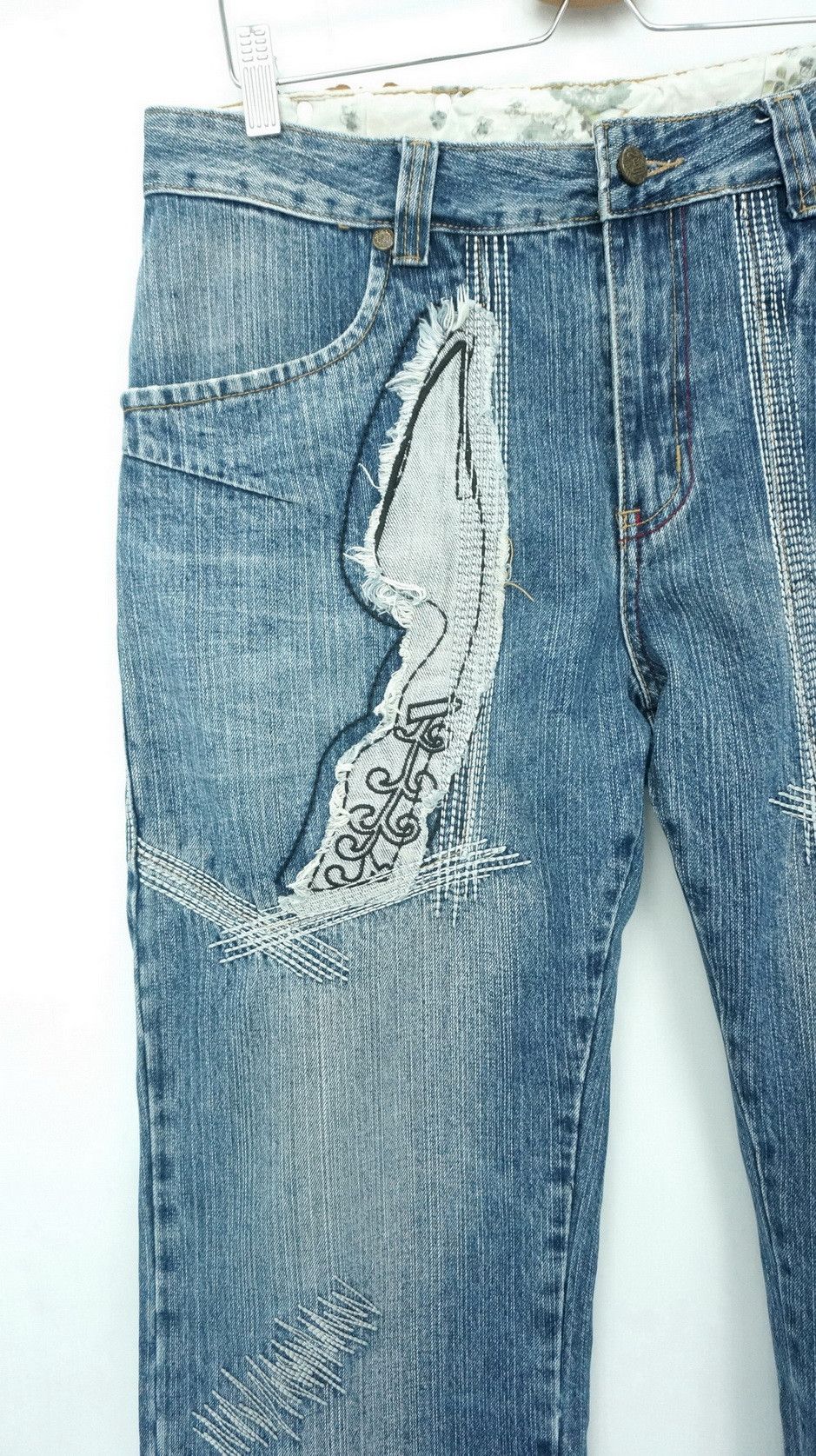 Artful Dodger 🔥ARTFUL DODGER Skull Jeans Inspired Number Nine Mastermind Size US 34 / EU 50 - 4 Thumbnail
